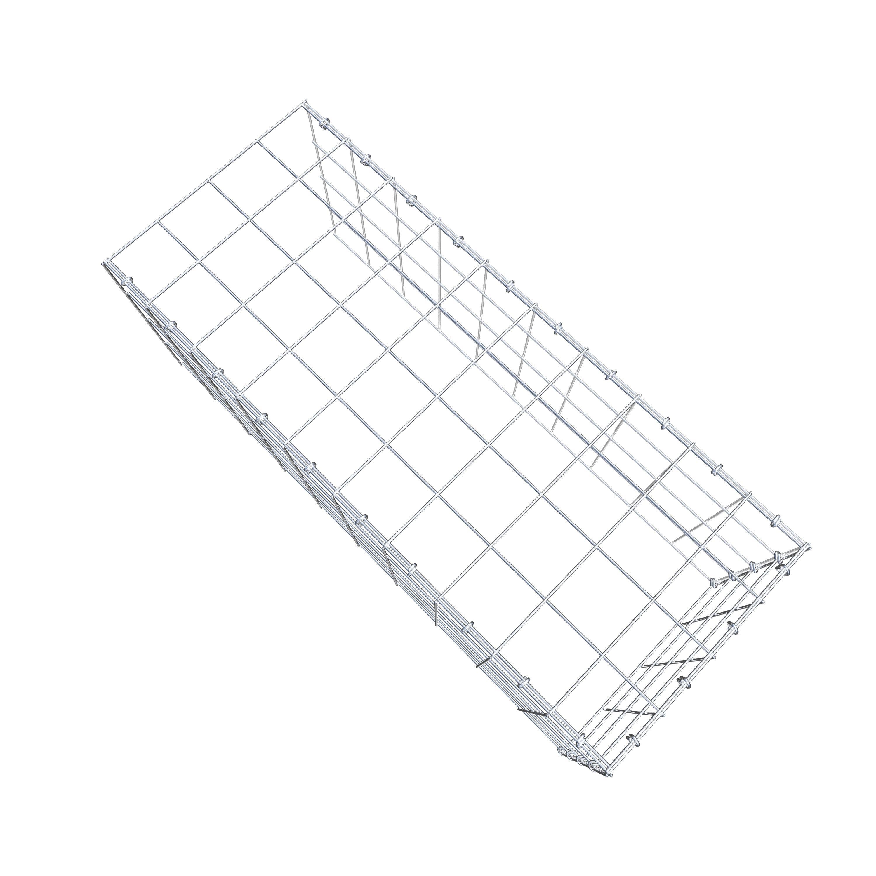 Mounted gabion type 4 100 cm x 40 cm x 40 cm (L x H x D), mesh size 10 cm x 10 cm, C-ring