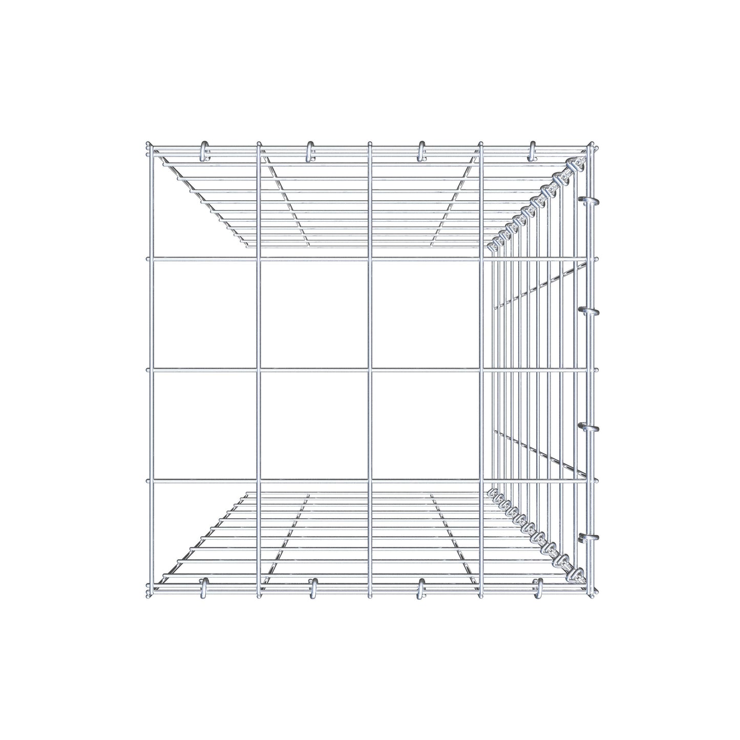 Gabbione aggiuntivo tipo 4 100 cm x 40 cm x 40 cm (L x H x P), maglia 10 cm x 10 cm, anello a C