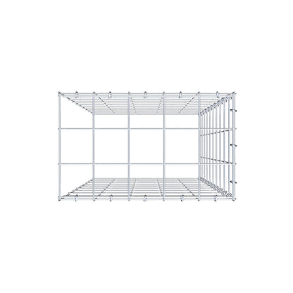 Gabbione aggiuntivo tipo 4 100 cm x 50 cm x 30 cm (L x H x P), maglia 10 cm x 10 cm, anello a C