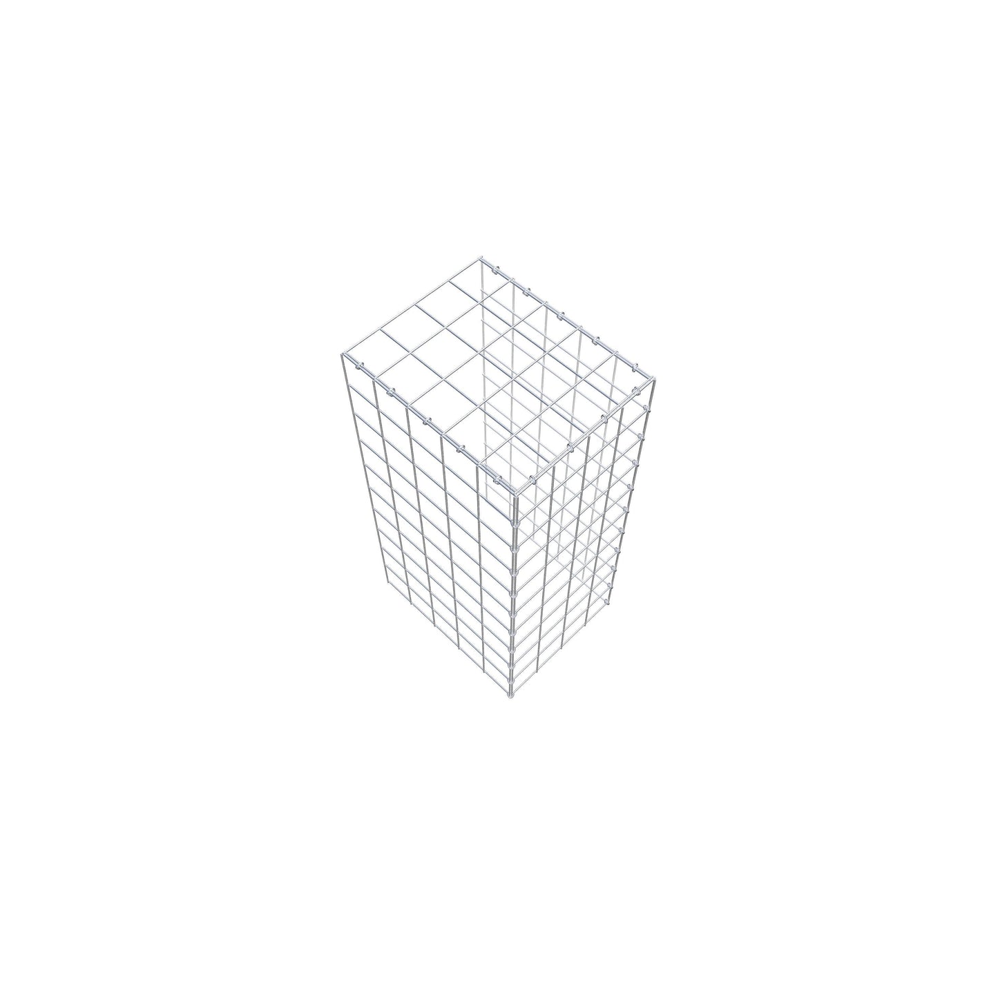 Opzetpaal type 4 100 cm x 50 cm x 40 cm (L x H x D), maaswijdte 10 cm x 10 cm, C-ring