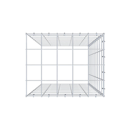 Opzetpaal type 4 100 cm x 50 cm x 40 cm (L x H x D), maaswijdte 10 cm x 10 cm, C-ring