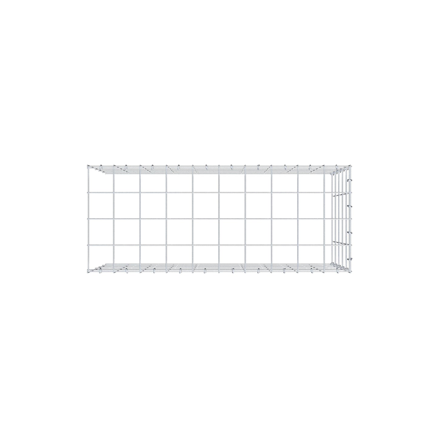 Opzetpaal type 4 100 cm x 50 cm x 40 cm (L x H x D), maaswijdte 10 cm x 10 cm, C-ring
