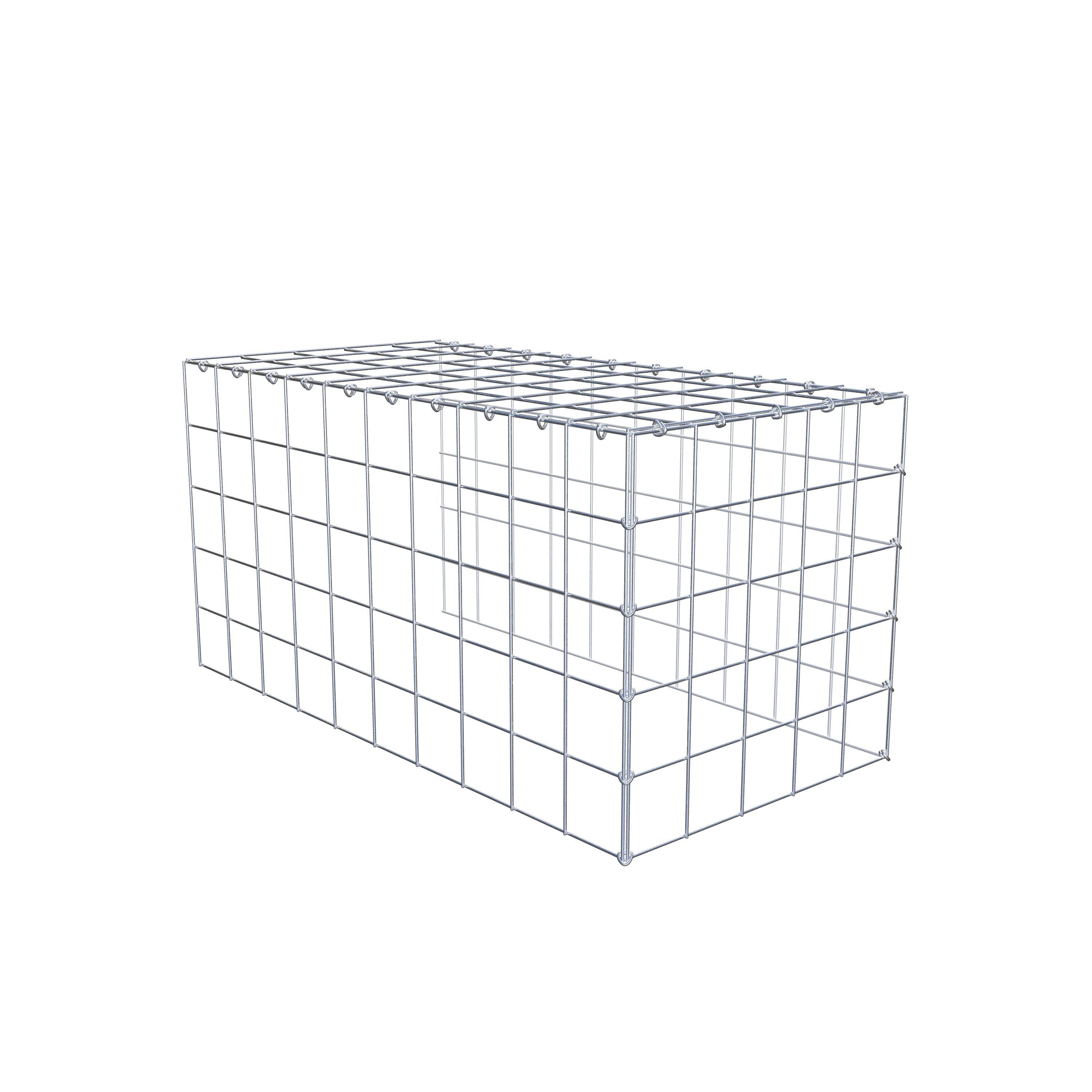 Extra gabion typ 4 100 cm x 50 cm x 50 cm (L x H x D), maskstorlek 10 cm x 10 cm, C-ring