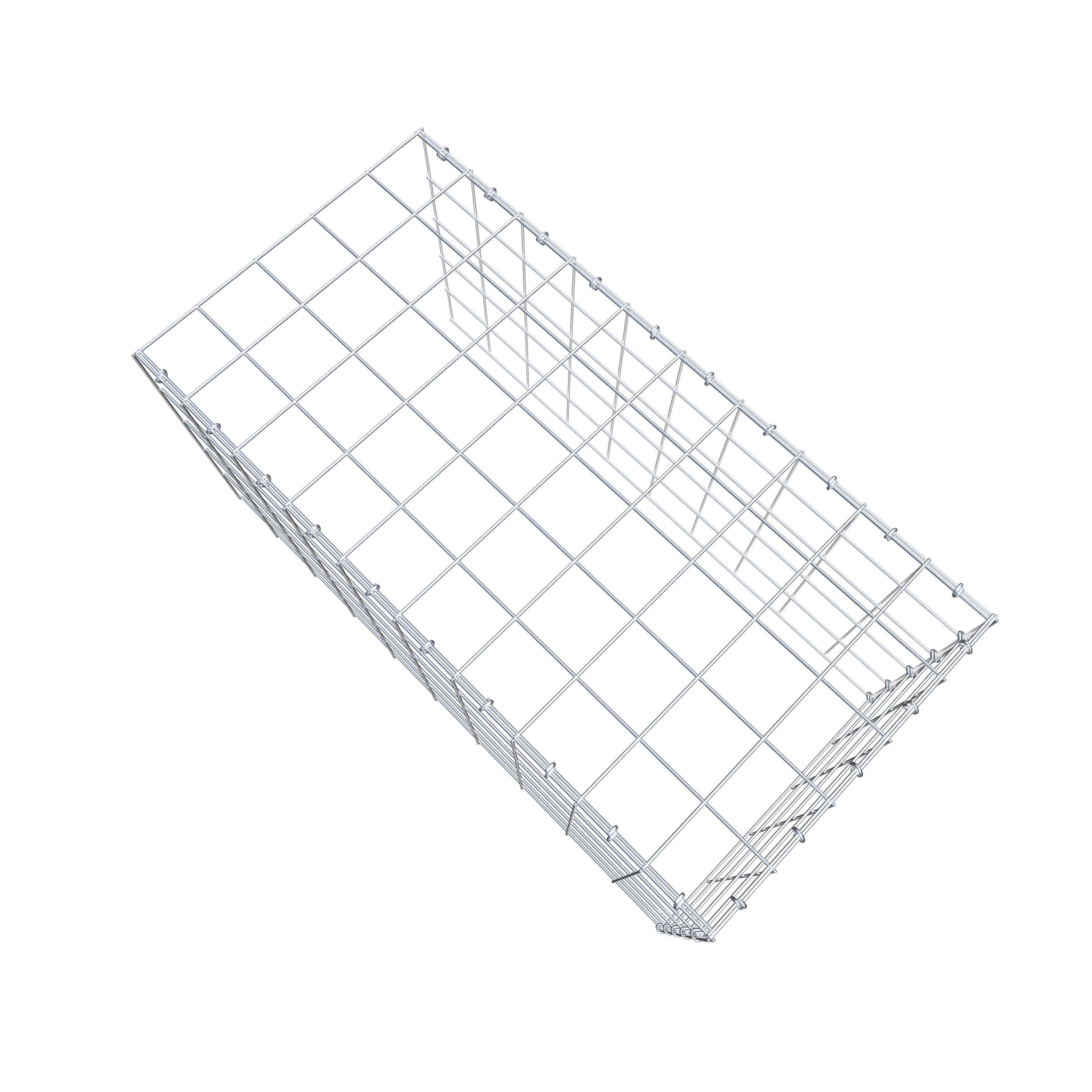 Mounted gabion type 4 100 cm x 50 cm x 50 cm (L x H x D), mesh size 10 cm x 10 cm, C-ring