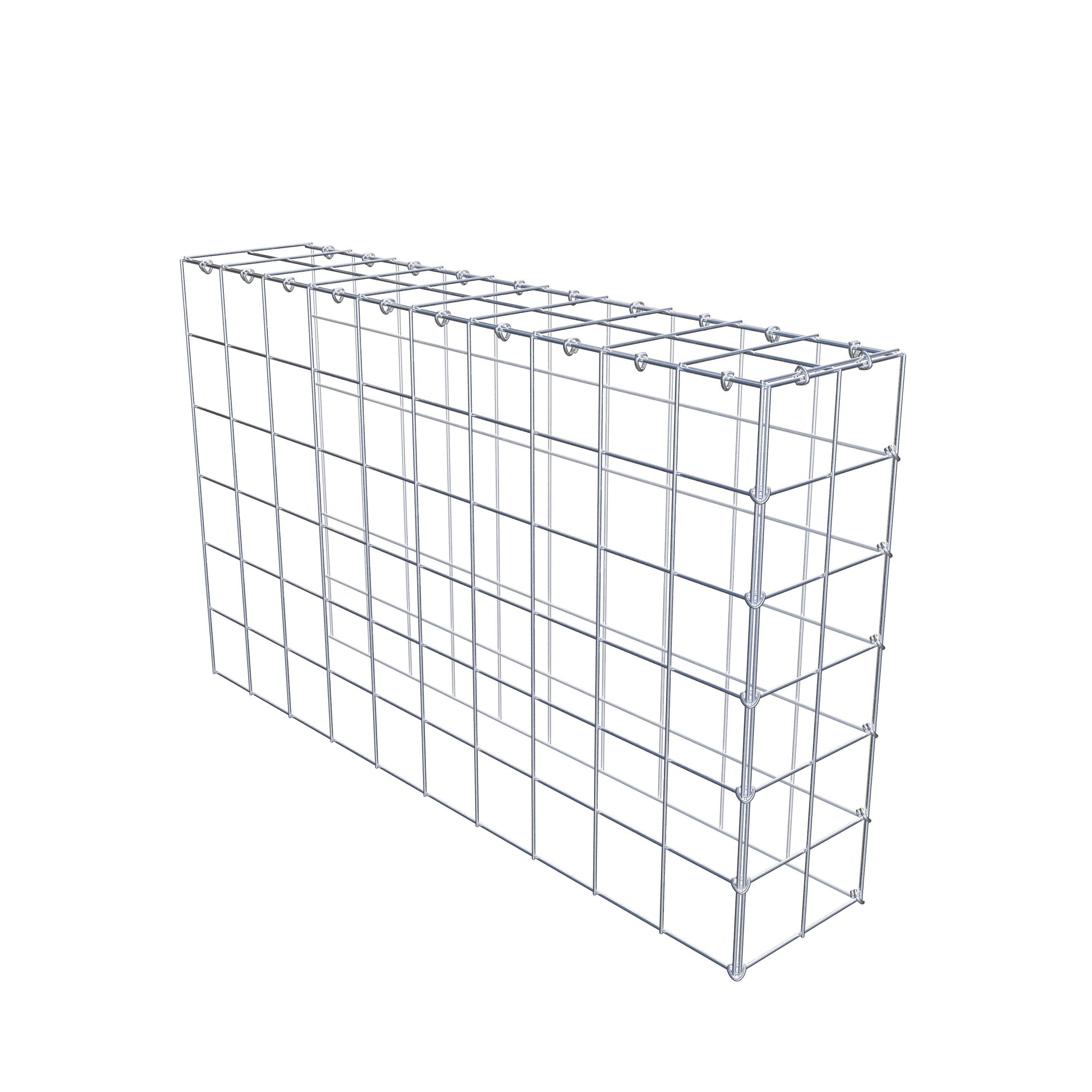 Mounted gabion type 4 100 cm x 60 cm x 20 cm (L x H x D), mesh size 10 cm x 10 cm, C-ring