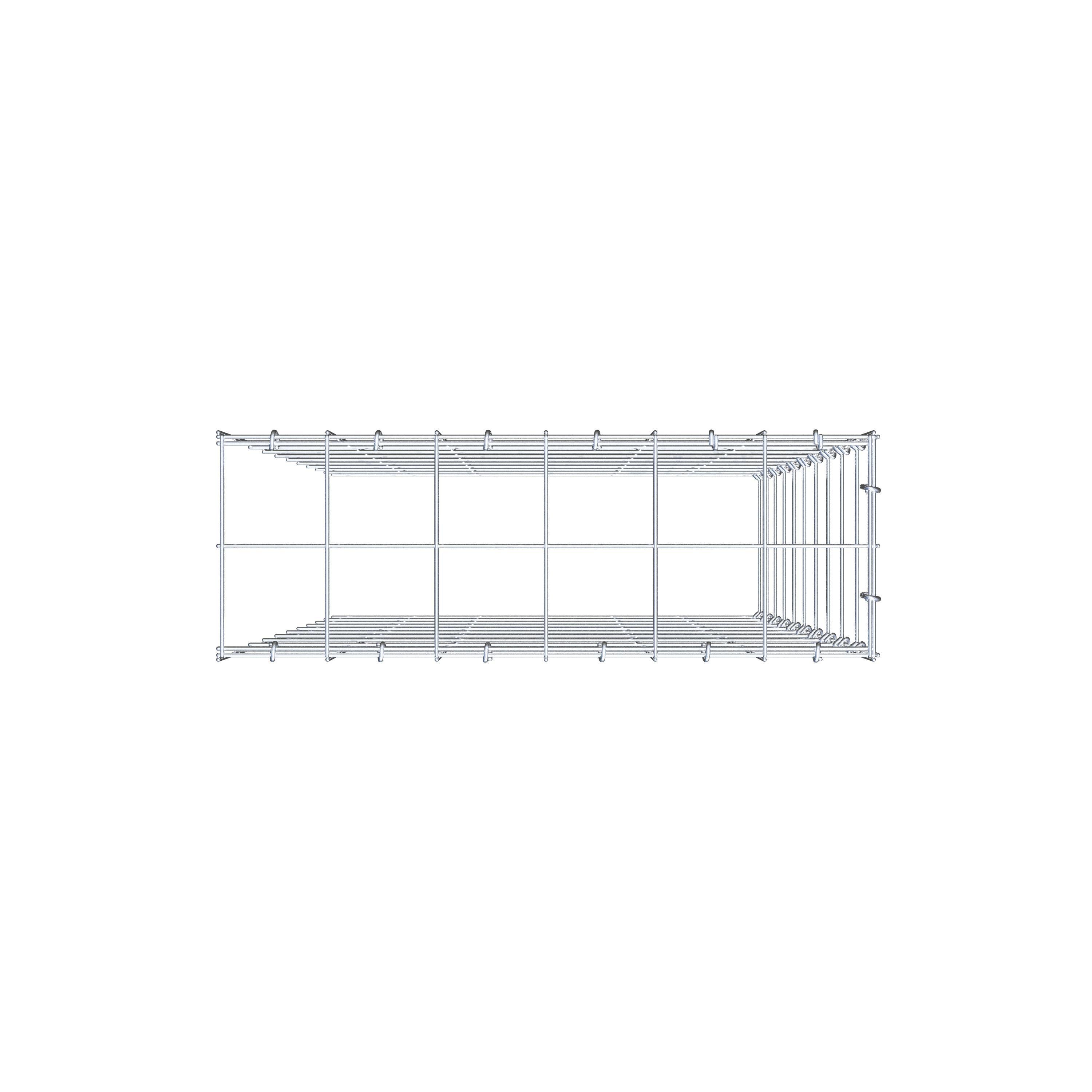 Gavión complementario de tipo 4 100 cm x 60 cm x 20 cm (L x A x P), malla 10 cm x 10 cm, anillo en C