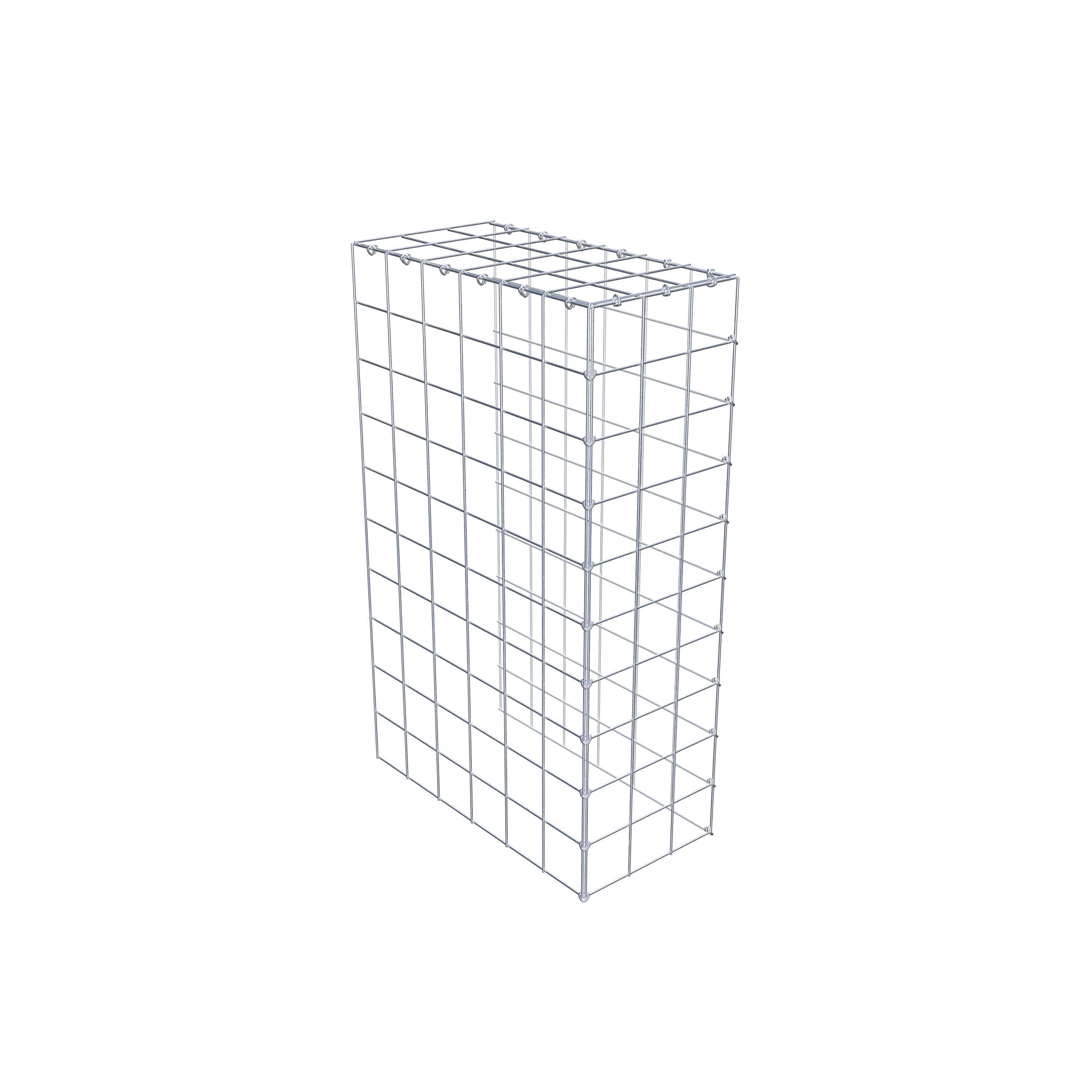 Mounted gabion type 4 100 cm x 60 cm x 30 cm (L x H x D), mesh size 10 cm x 10 cm, C-ring