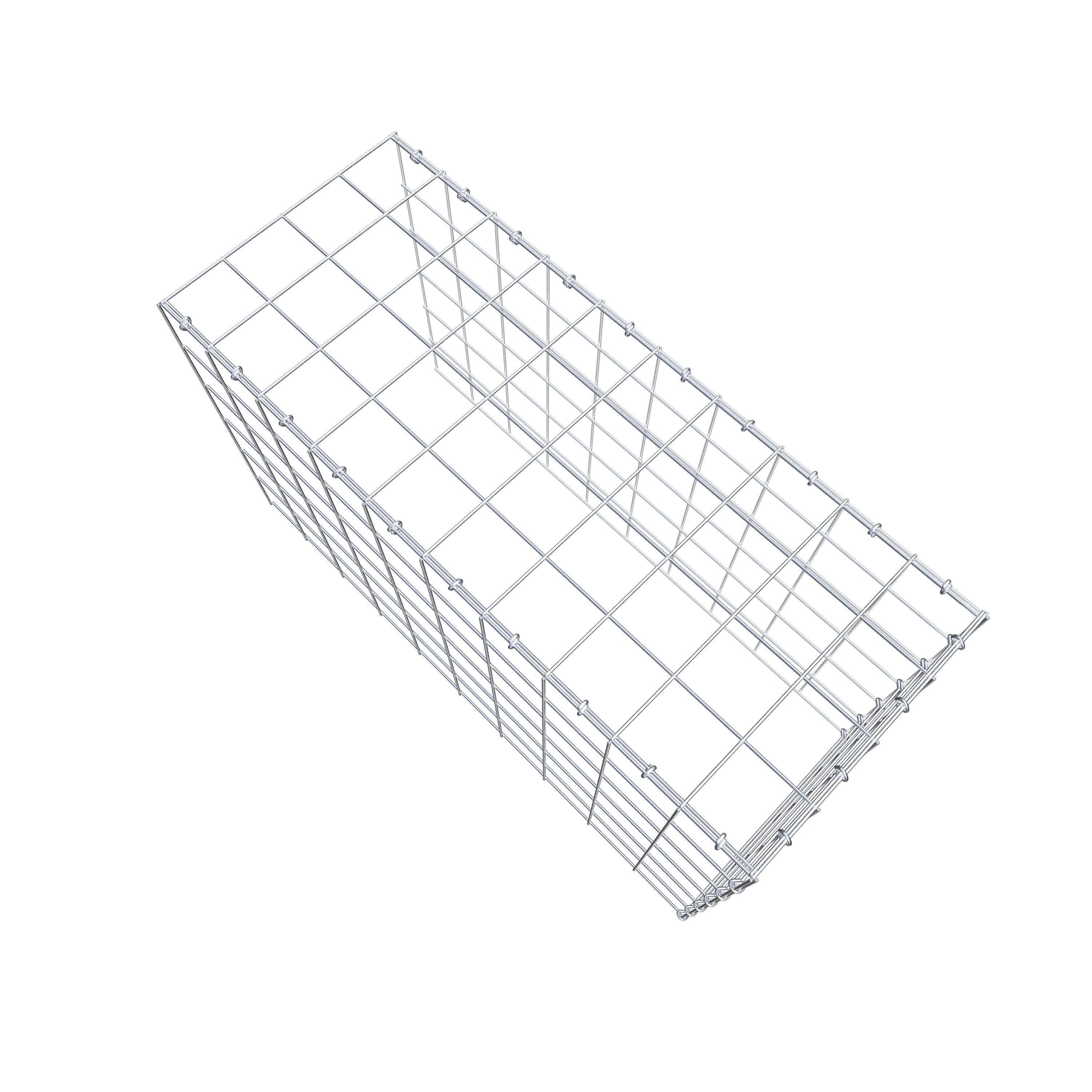 Mounted gabion type 4 100 cm x 60 cm x 40 cm (L x H x D), mesh size 10 cm x 10 cm, C-ring