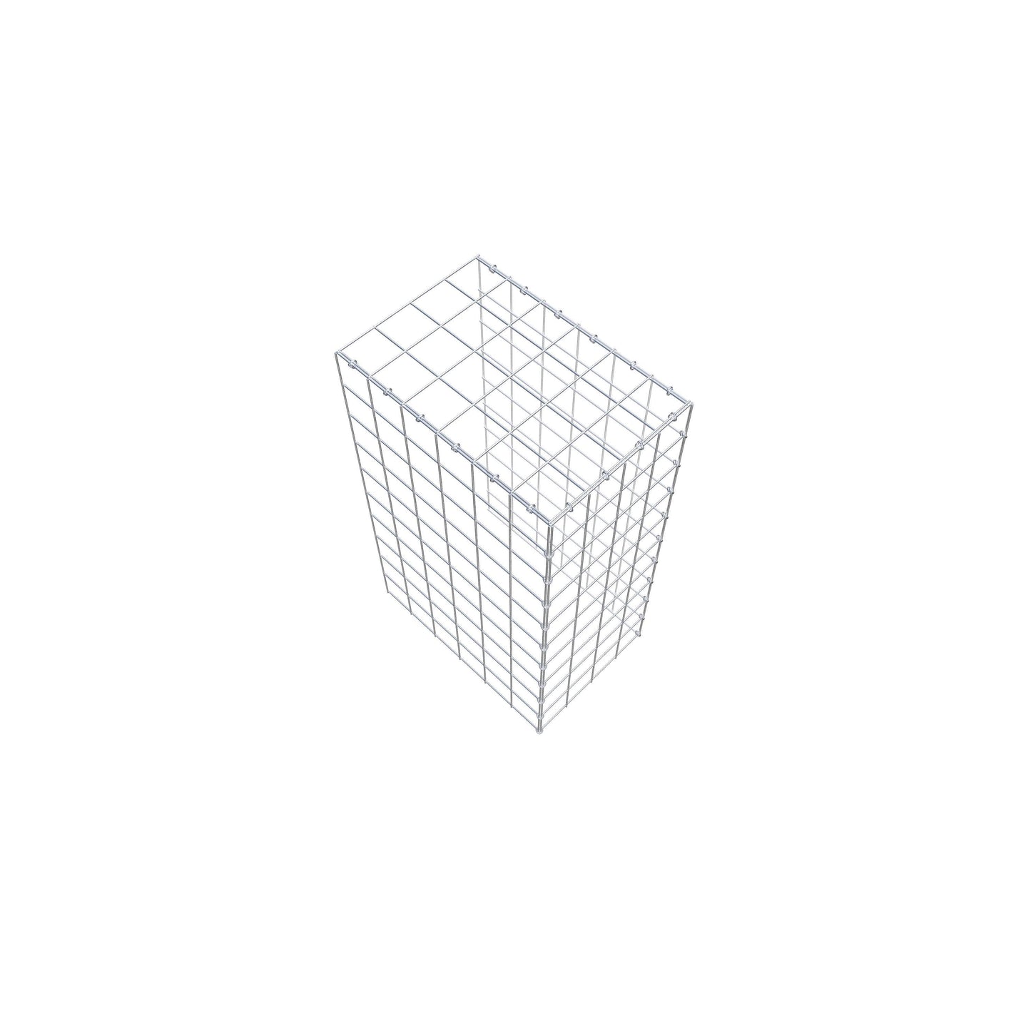 Fourche rapportée type 4 100 cm x 60 cm x 40 cm (L x H x P), mailles 10 cm x 10 cm, anneau en C