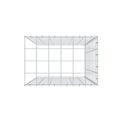 Fourche rapportée type 4 100 cm x 60 cm x 40 cm (L x H x P), mailles 10 cm x 10 cm, anneau en C