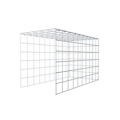Mounted gabion type 4 100 cm x 60 cm x 50 cm (L x H x D), mesh size 10 cm x 10 cm, C-ring
