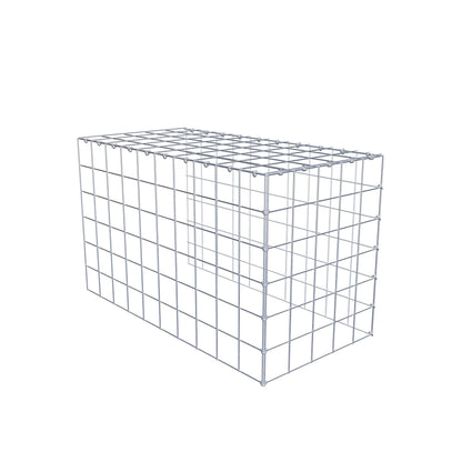 Mounted gabion type 4 100 cm x 60 cm x 50 cm (L x H x D), mesh size 10 cm x 10 cm, C-ring
