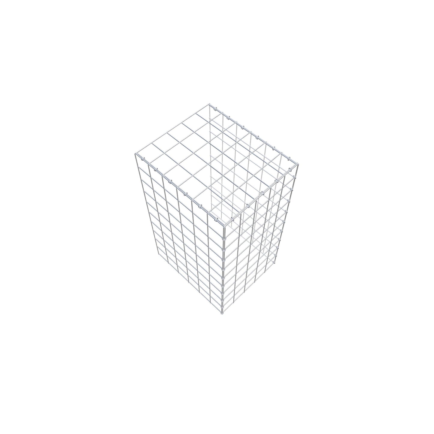 Mounted gabion type 4 100 cm x 60 cm x 50 cm (L x H x D), mesh size 10 cm x 10 cm, C-ring