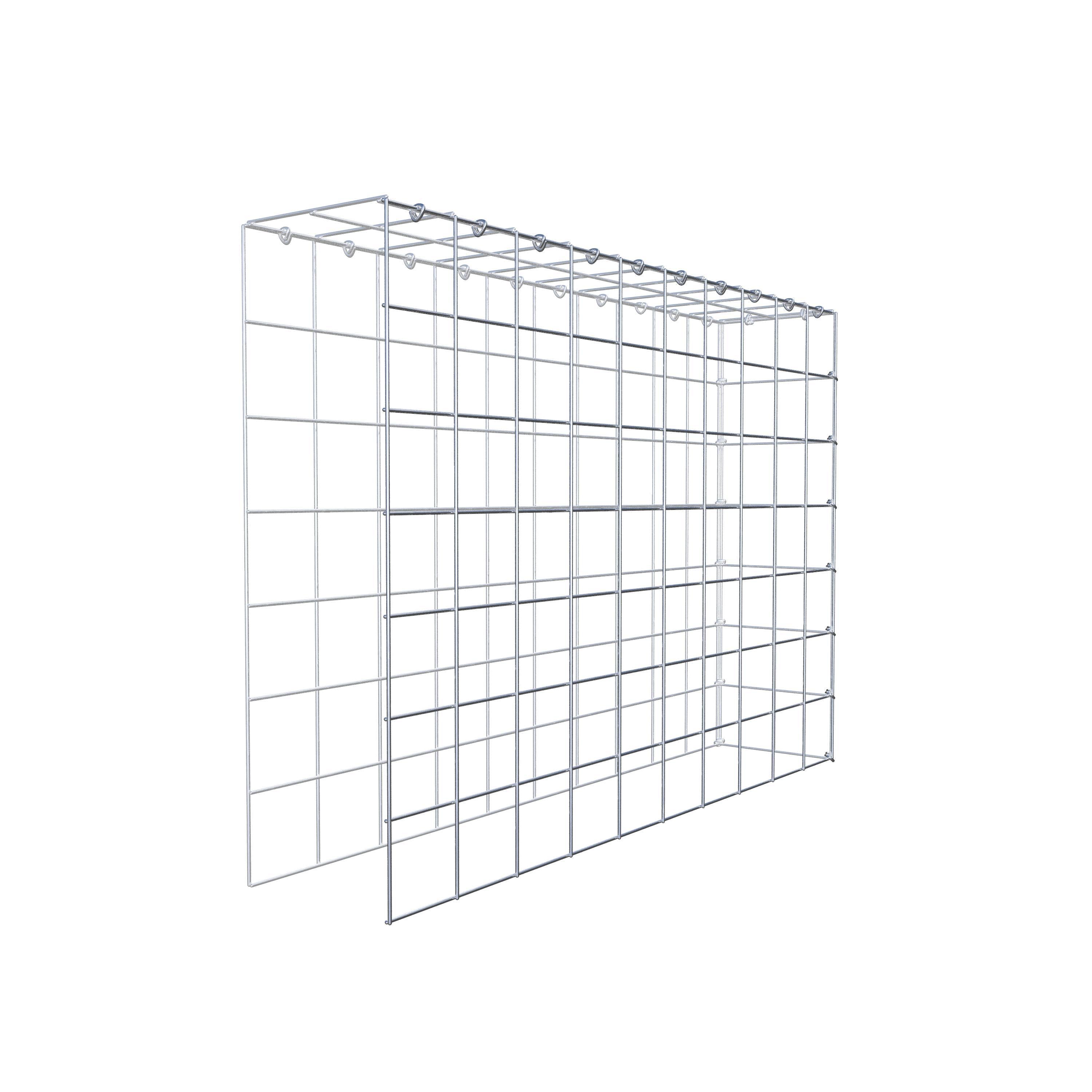 Monteret gabion type 4 100 cm x 70 cm x 20 cm (L x H x D), maskestørrelse 10 cm x 10 cm, C-ring