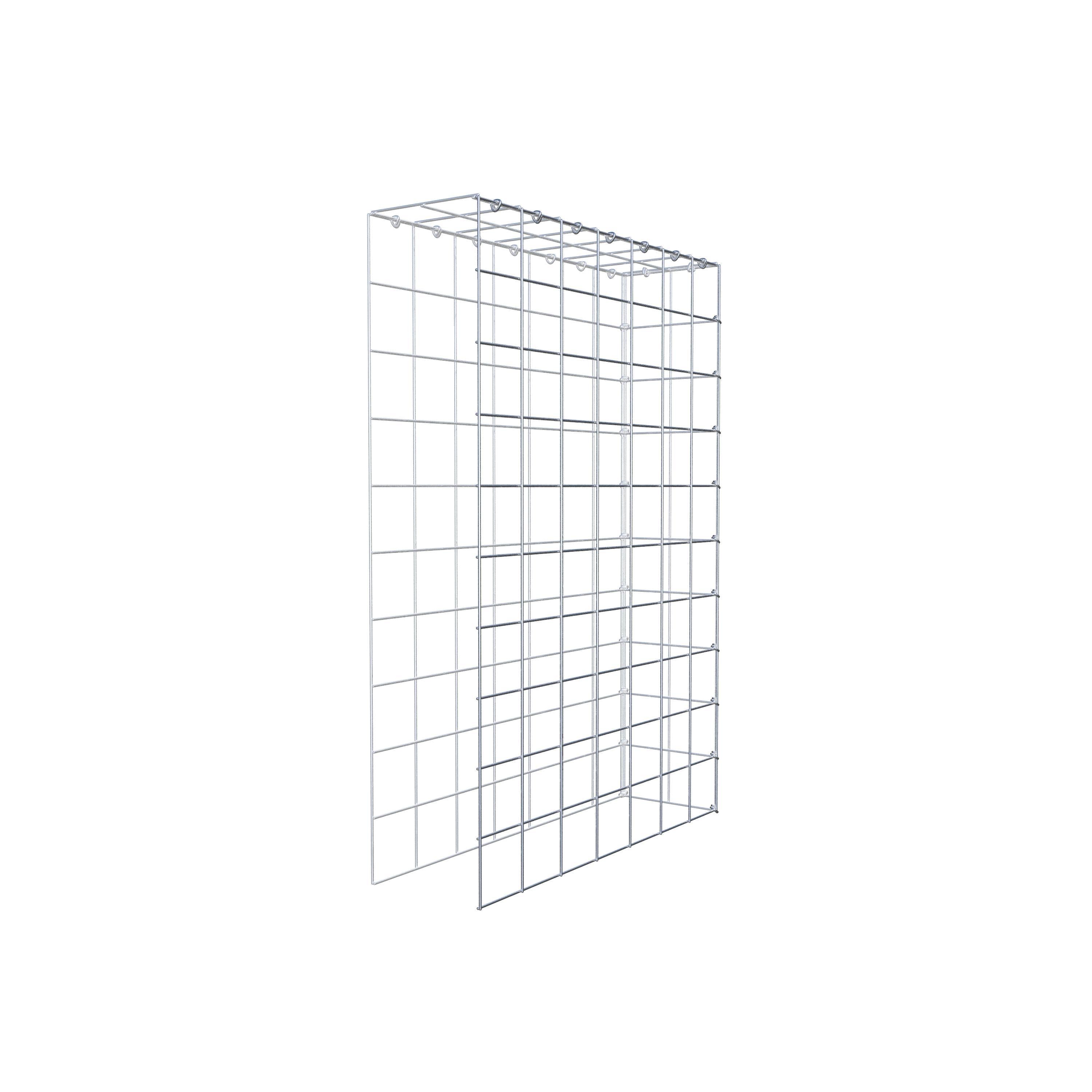 Monteret gabion type 4 100 cm x 70 cm x 20 cm (L x H x D), maskestørrelse 10 cm x 10 cm, C-ring