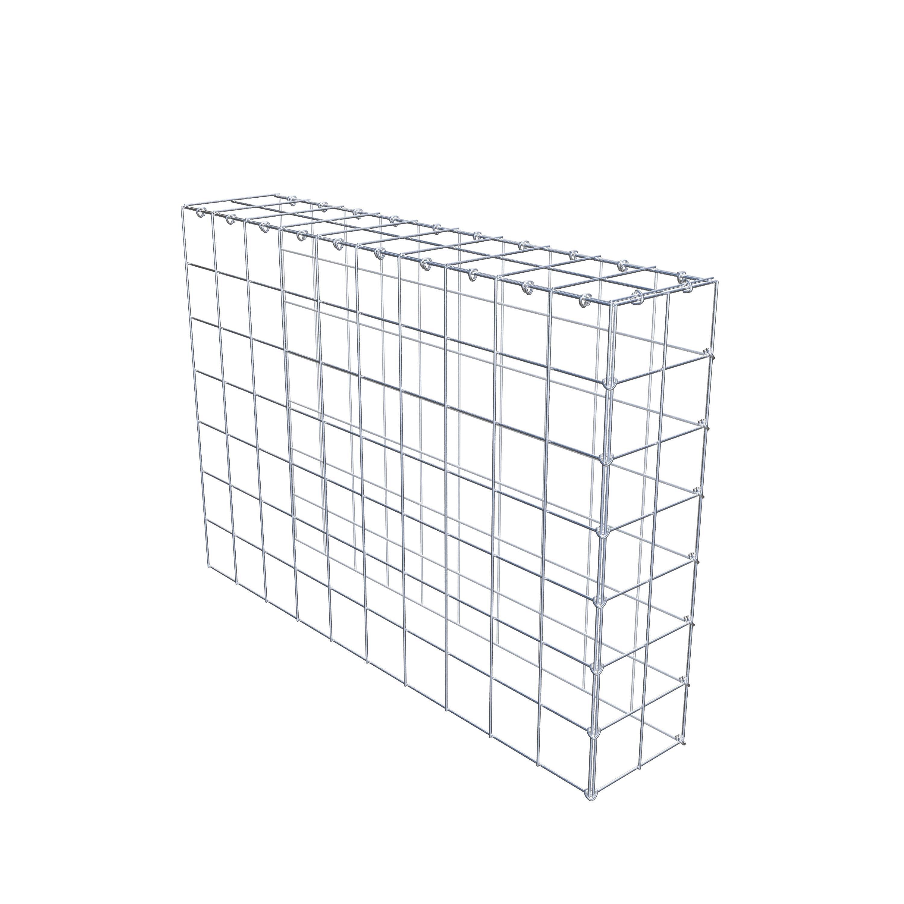 Mounted gabion type 4 100 cm x 70 cm x 20 cm (L x H x D), mesh size 10 cm x 10 cm, C-ring