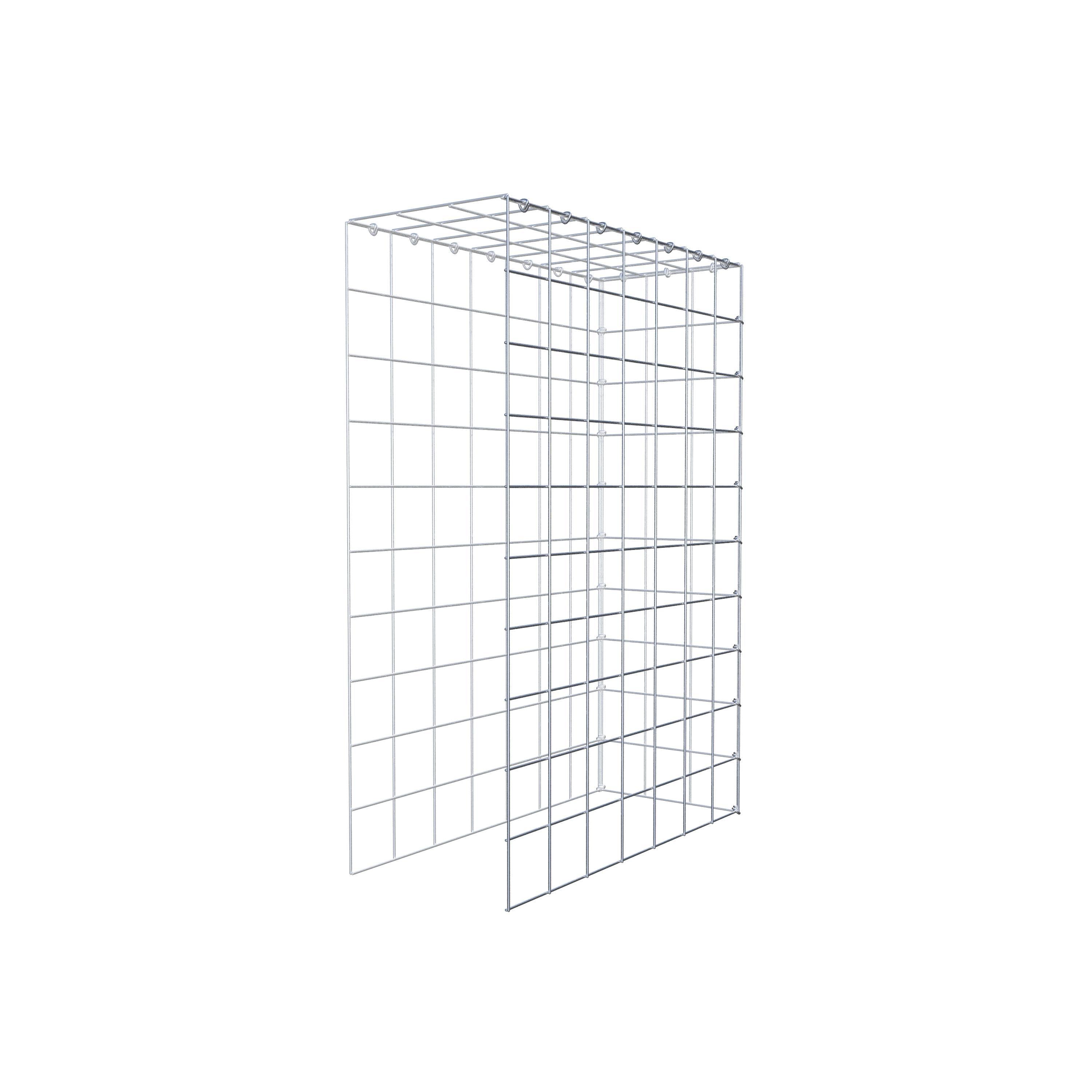 Mounted gabion type 4 100 cm x 70 cm x 30 cm (L x H x D), mesh size 10 cm x 10 cm, C-ring