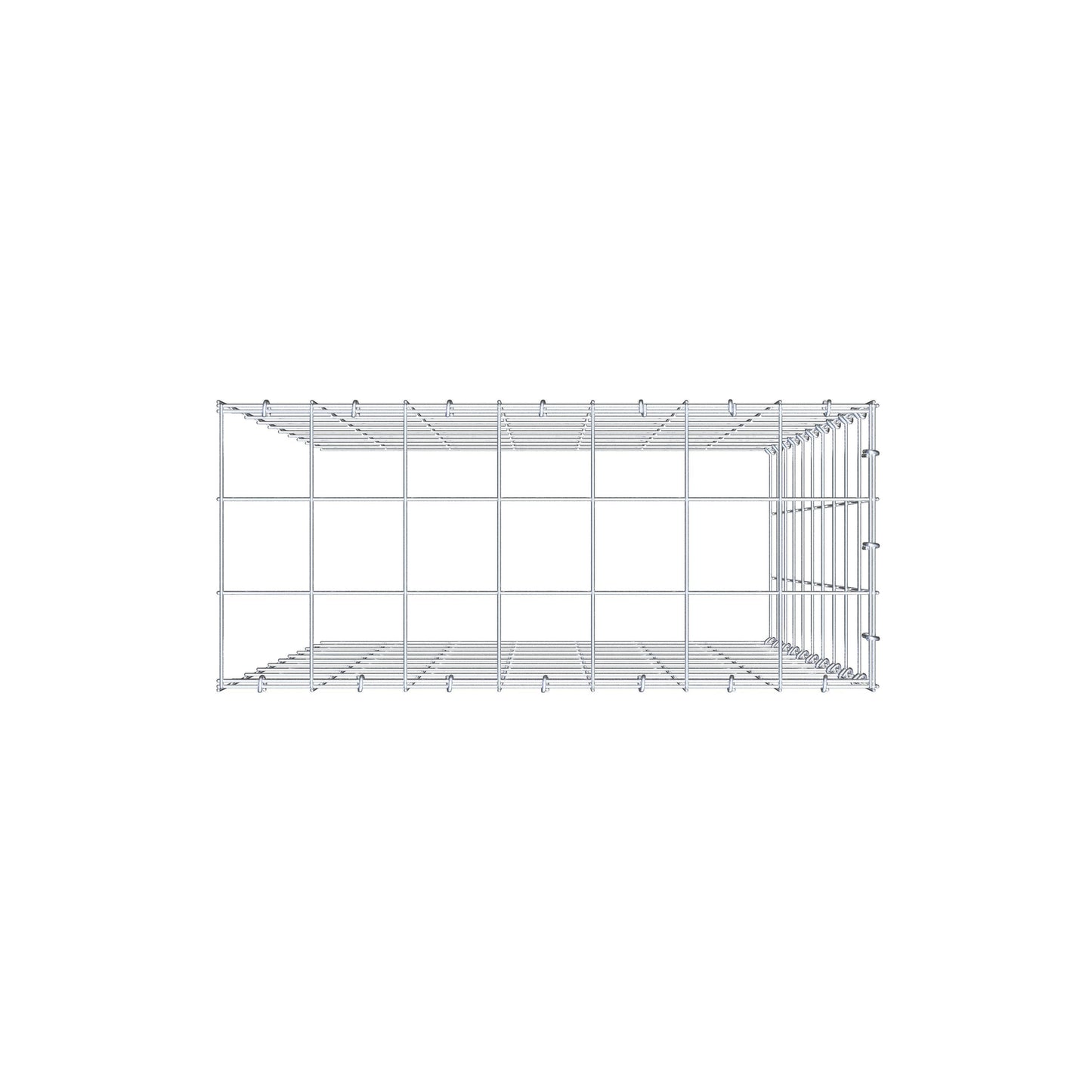 Tilläggspåle typ 4 100 cm x 70 cm x 30 cm (L x H x D), maskstorlek 10 cm x 10 cm, C-ring