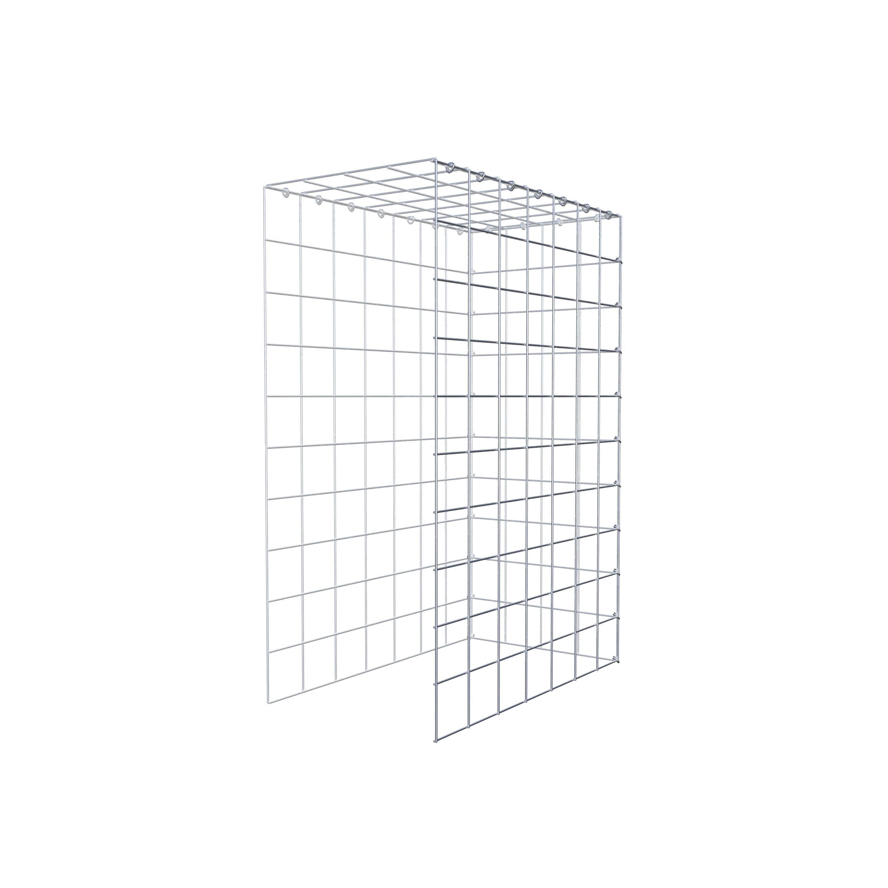 Mounted gabion type 4 100 cm x 70 cm x 40 cm (L x H x D), mesh size 10 cm x 10 cm, C-ring