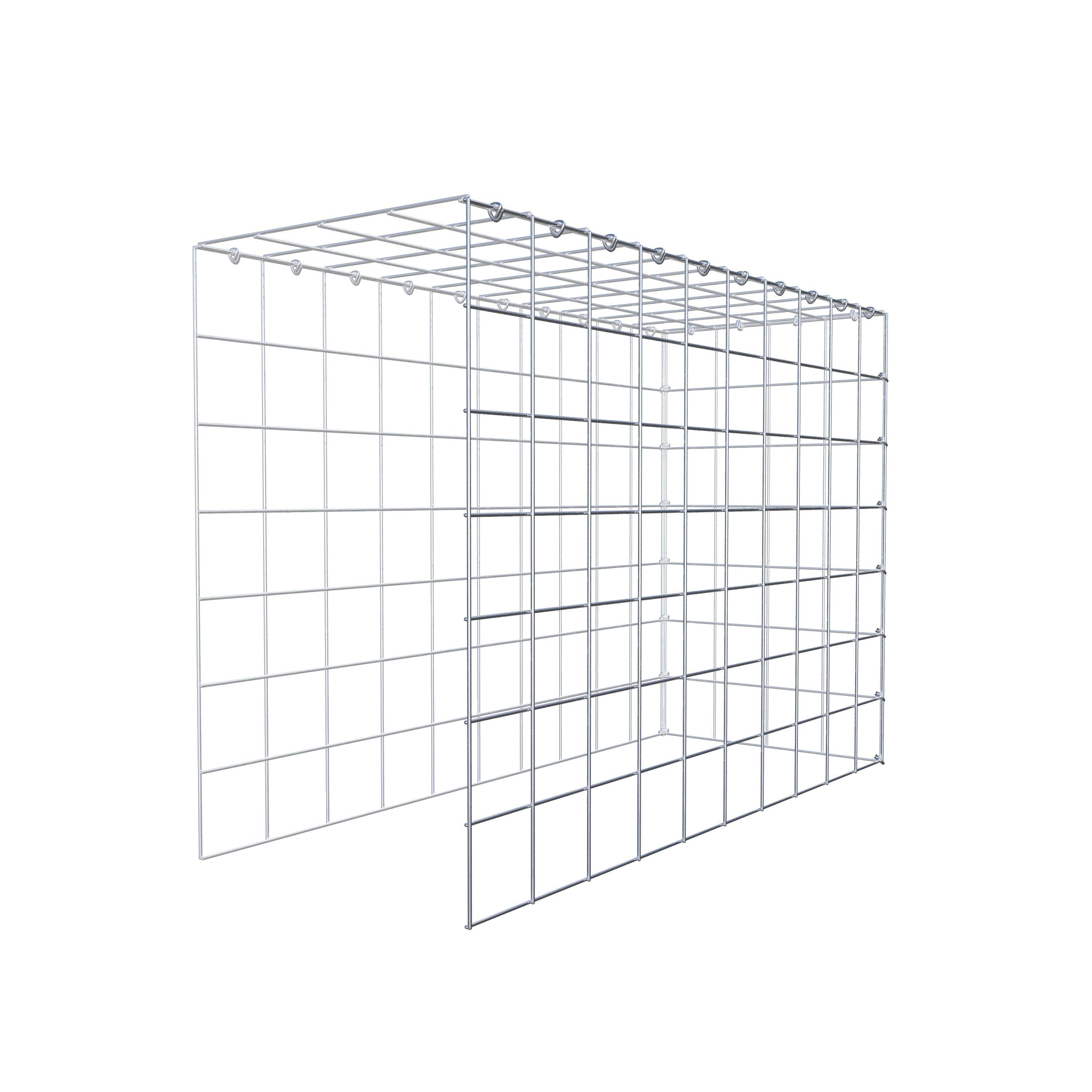 Mounted gabion type 4 100 cm x 70 cm x 40 cm (L x H x D), mesh size 10 cm x 10 cm, C-ring