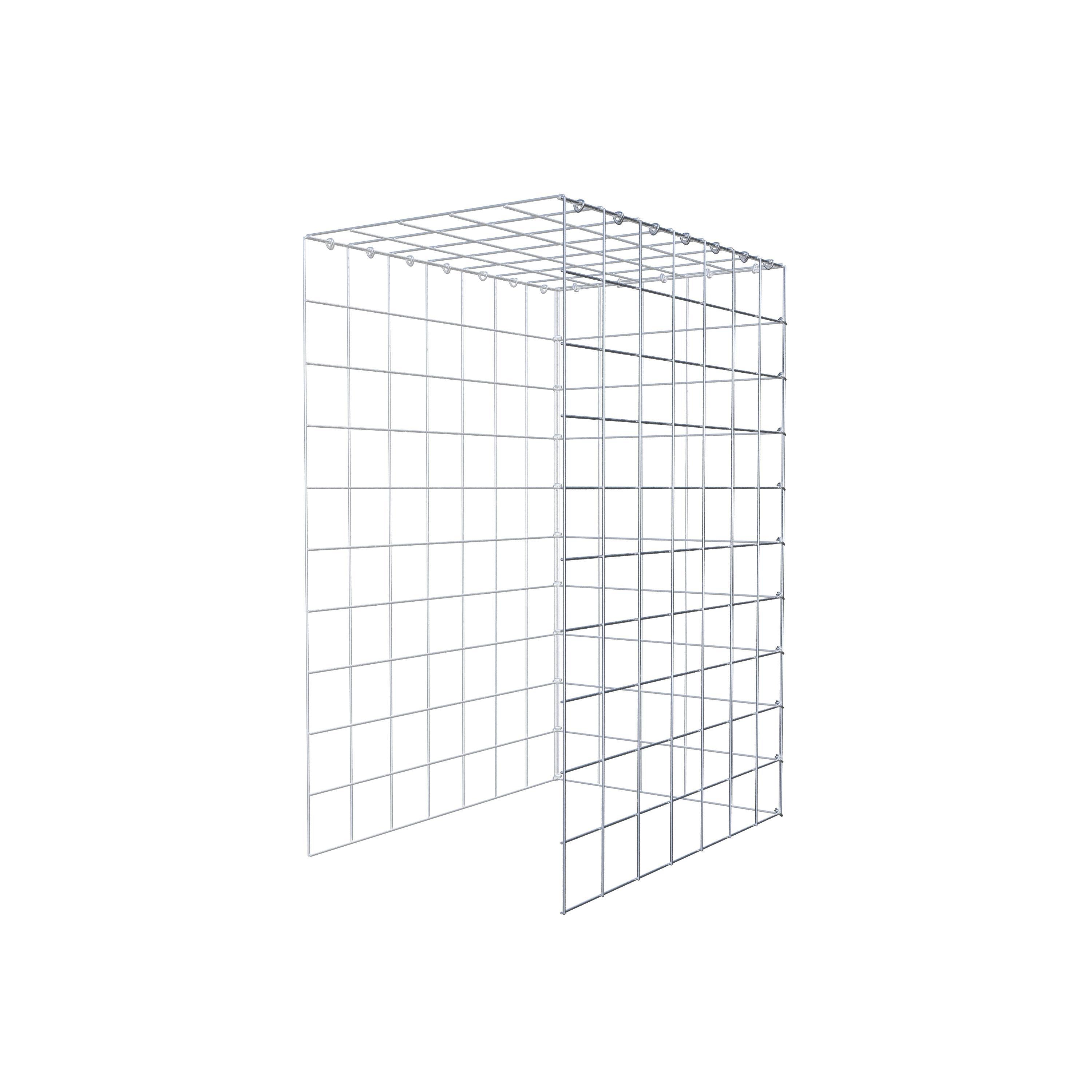 Mounted gabion type 4 100 cm x 70 cm x 50 cm (L x H x D), mesh size 10 cm x 10 cm, C-ring