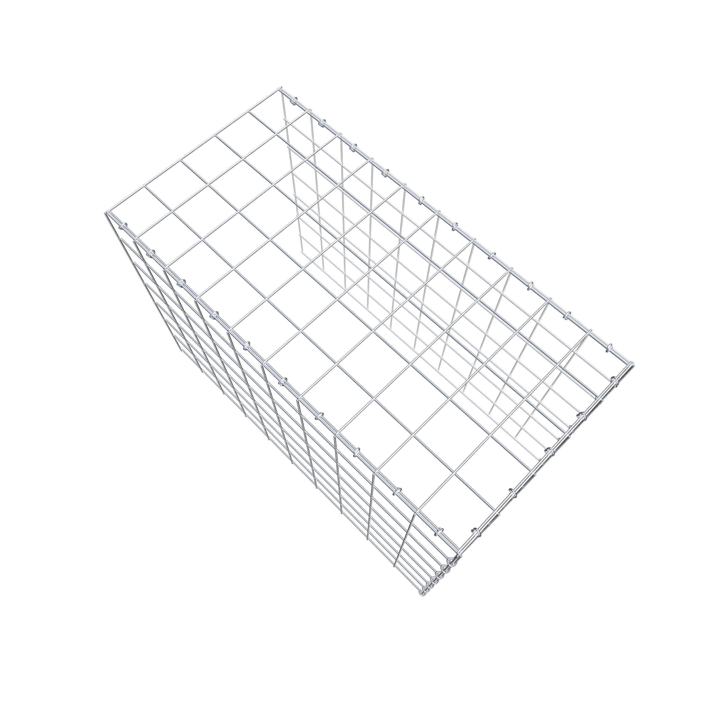 Mounted gabion type 4 100 cm x 70 cm x 50 cm (L x H x D), mesh size 10 cm x 10 cm, C-ring