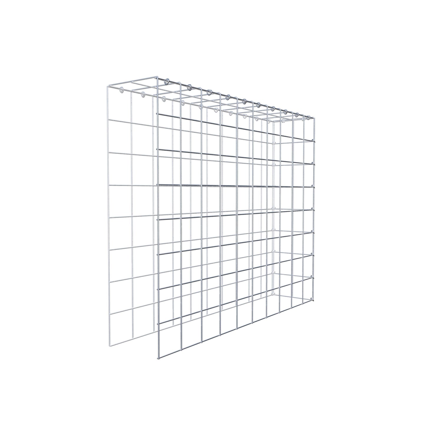Mounted gabion type 4 100 cm x 80 cm x 20 cm (L x H x D), mesh size 10 cm x 10 cm, C-ring