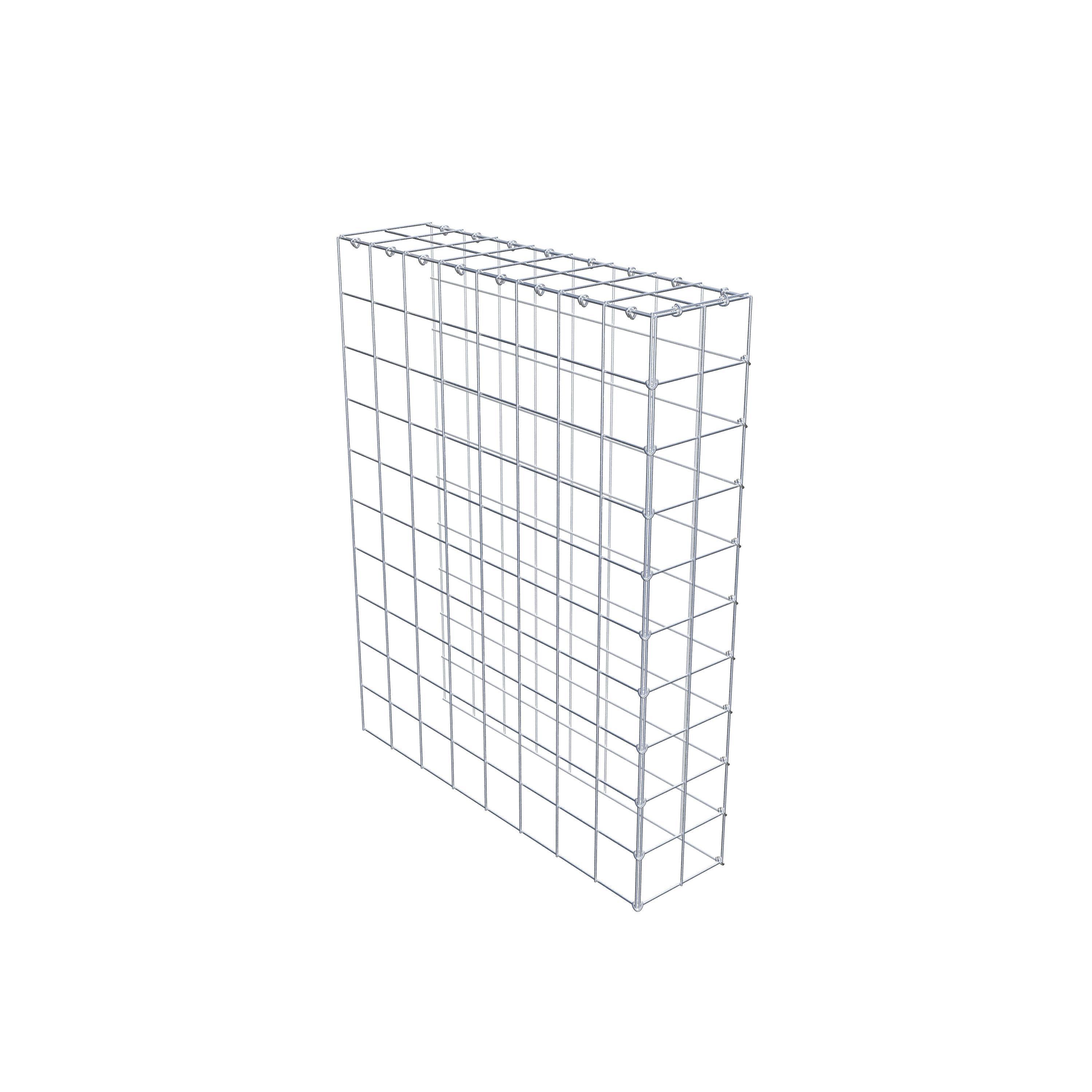 Mounted gabion type 4 100 cm x 80 cm x 20 cm (L x H x D), mesh size 10 cm x 10 cm, C-ring