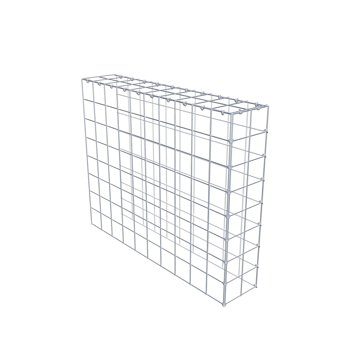 Mounted gabion type 4 100 cm x 80 cm x 20 cm (L x H x D), mesh size 10 cm x 10 cm, C-ring