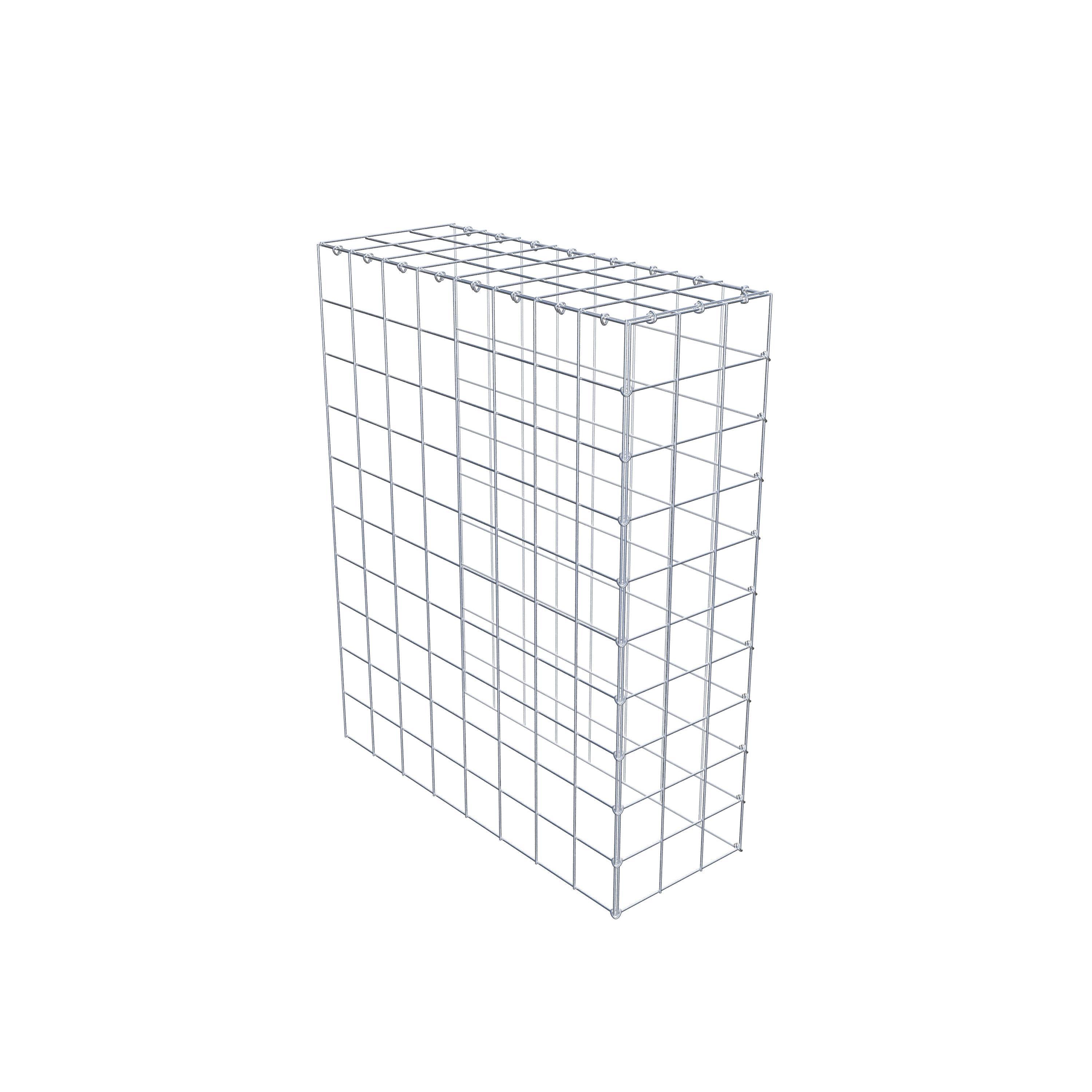 Mounted gabion type 4 100 cm x 80 cm x 30 cm (L x H x D), mesh size 10 cm x 10 cm, C-ring