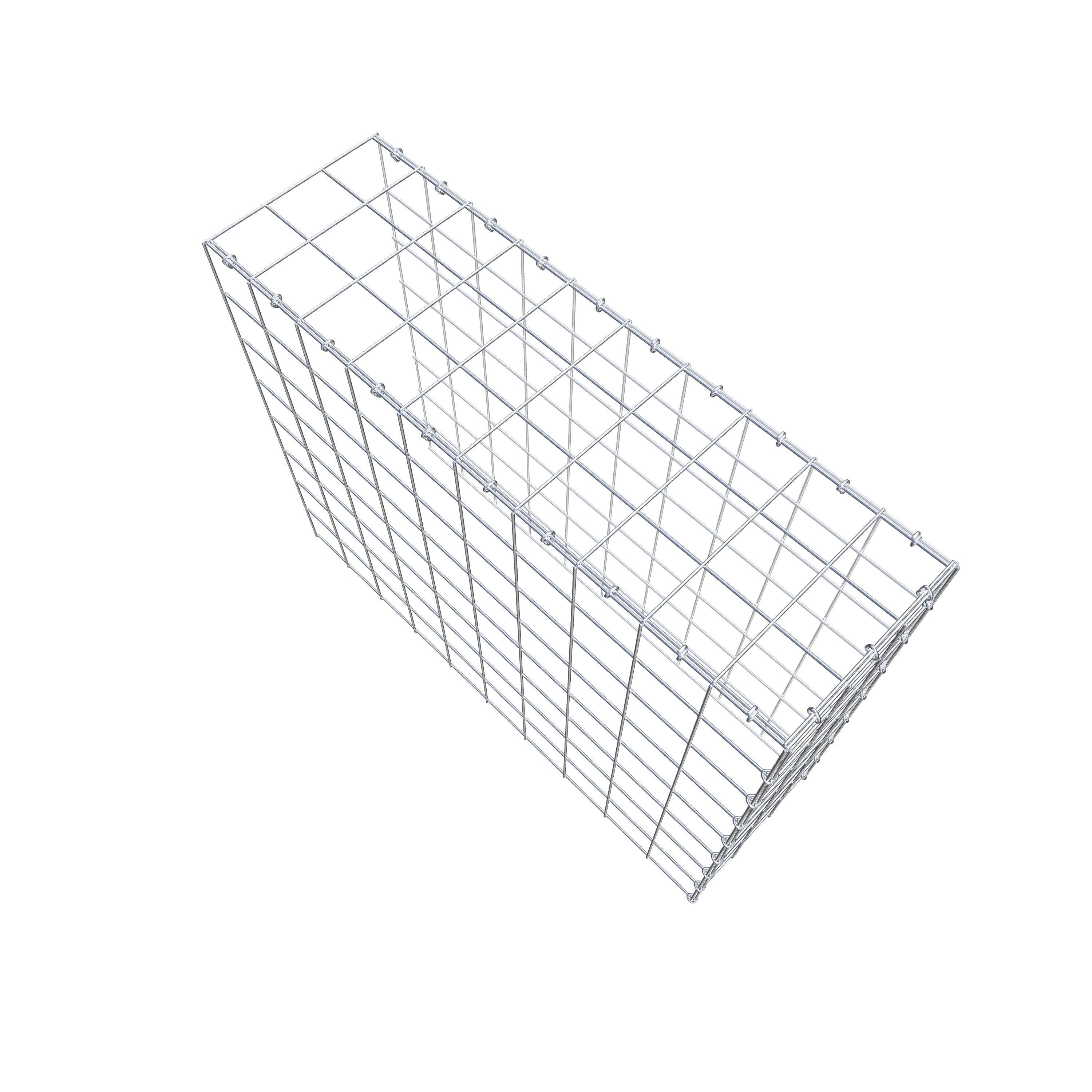 Mounted gabion type 4 100 cm x 80 cm x 30 cm (L x H x D), mesh size 10 cm x 10 cm, C-ring