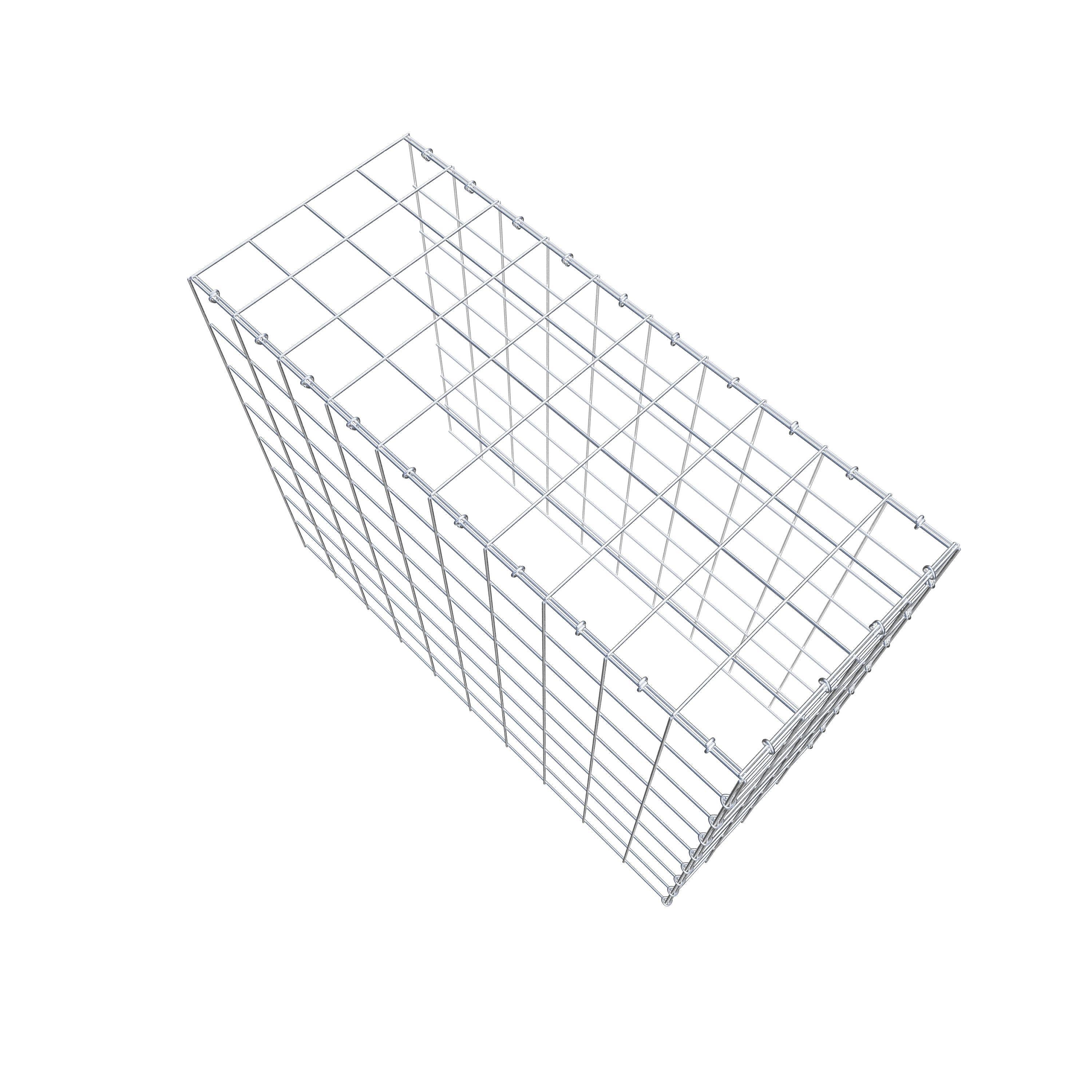 Mounted gabion type 4 100 cm x 80 cm x 40 cm (L x H x D), mesh size 10 cm x 10 cm, C-ring