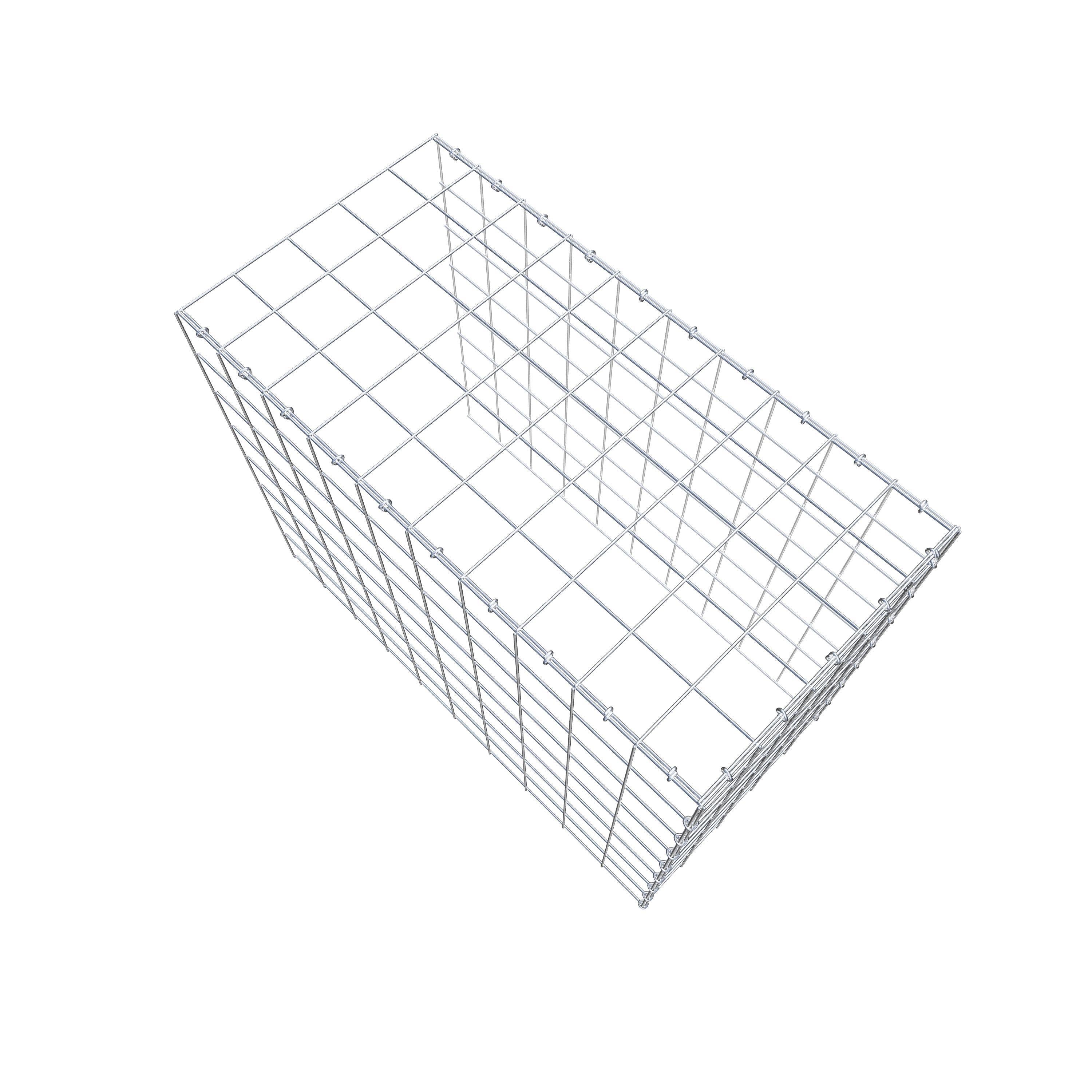 Extra gabion typ 4 100 cm x 80 cm x 50 cm (L x H x D), maskstorlek 10 cm x 10 cm, C-ring