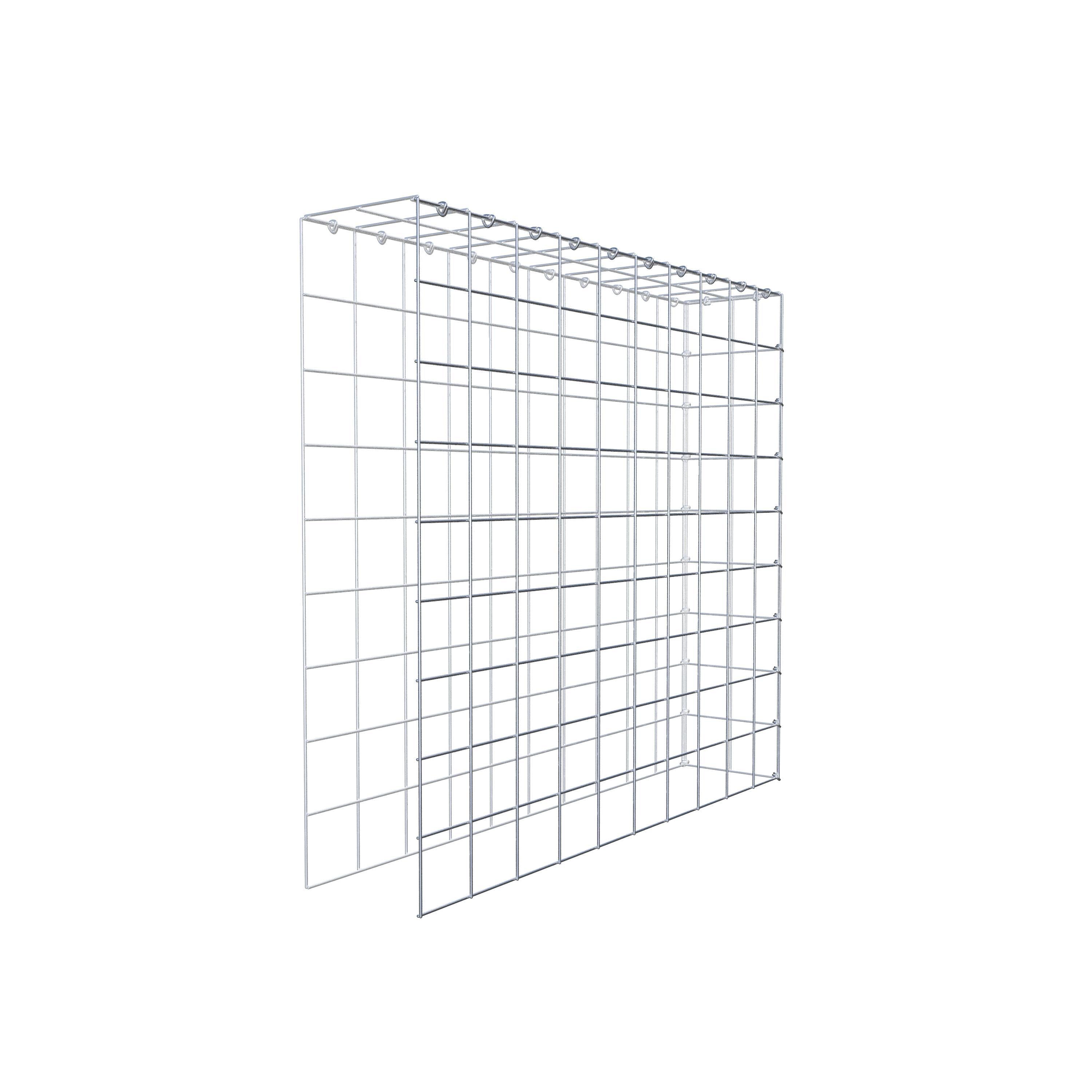 Mounted gabion type 4 100 cm x 90 cm x 20 cm (L x H x D), mesh size 10 cm x 10 cm, C-ring