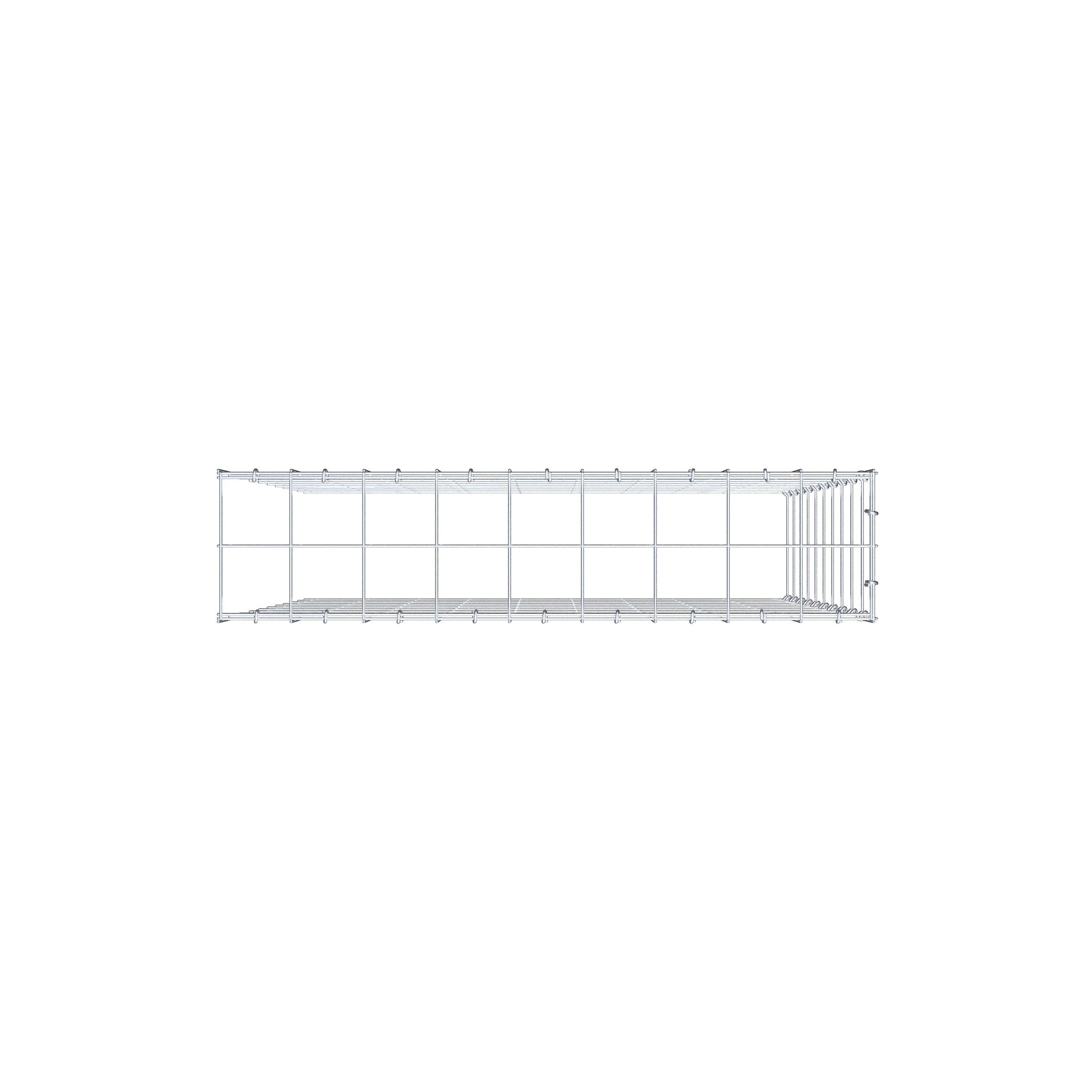 Add-on schanskorf type 4 100 cm x 90 cm x 20 cm (L x H x D), maaswijdte 10 cm x 10 cm, C-ring