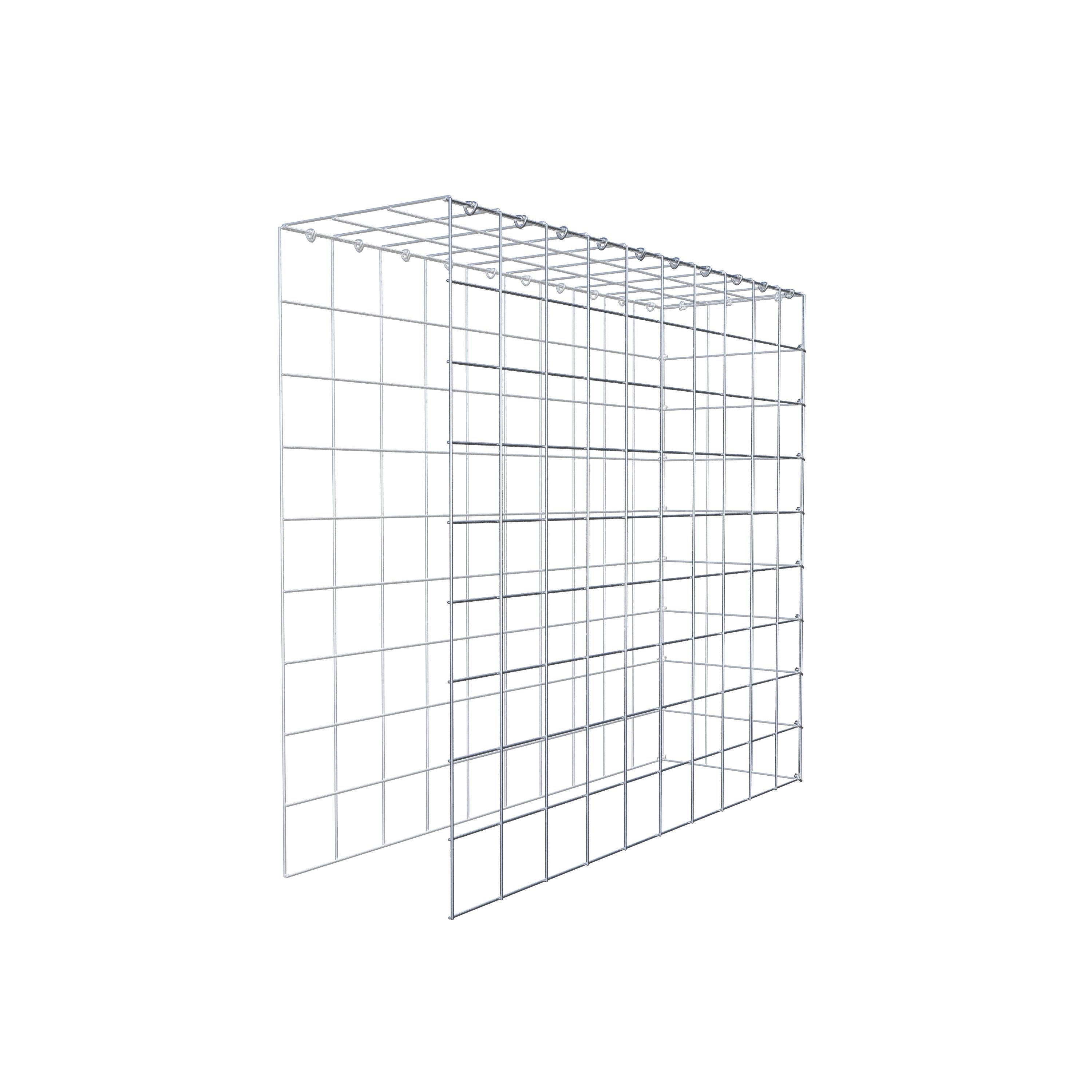 Mounted gabion type 4 100 cm x 90 cm x 30 cm (L x H x D), mesh size 10 cm x 10 cm, C-ring