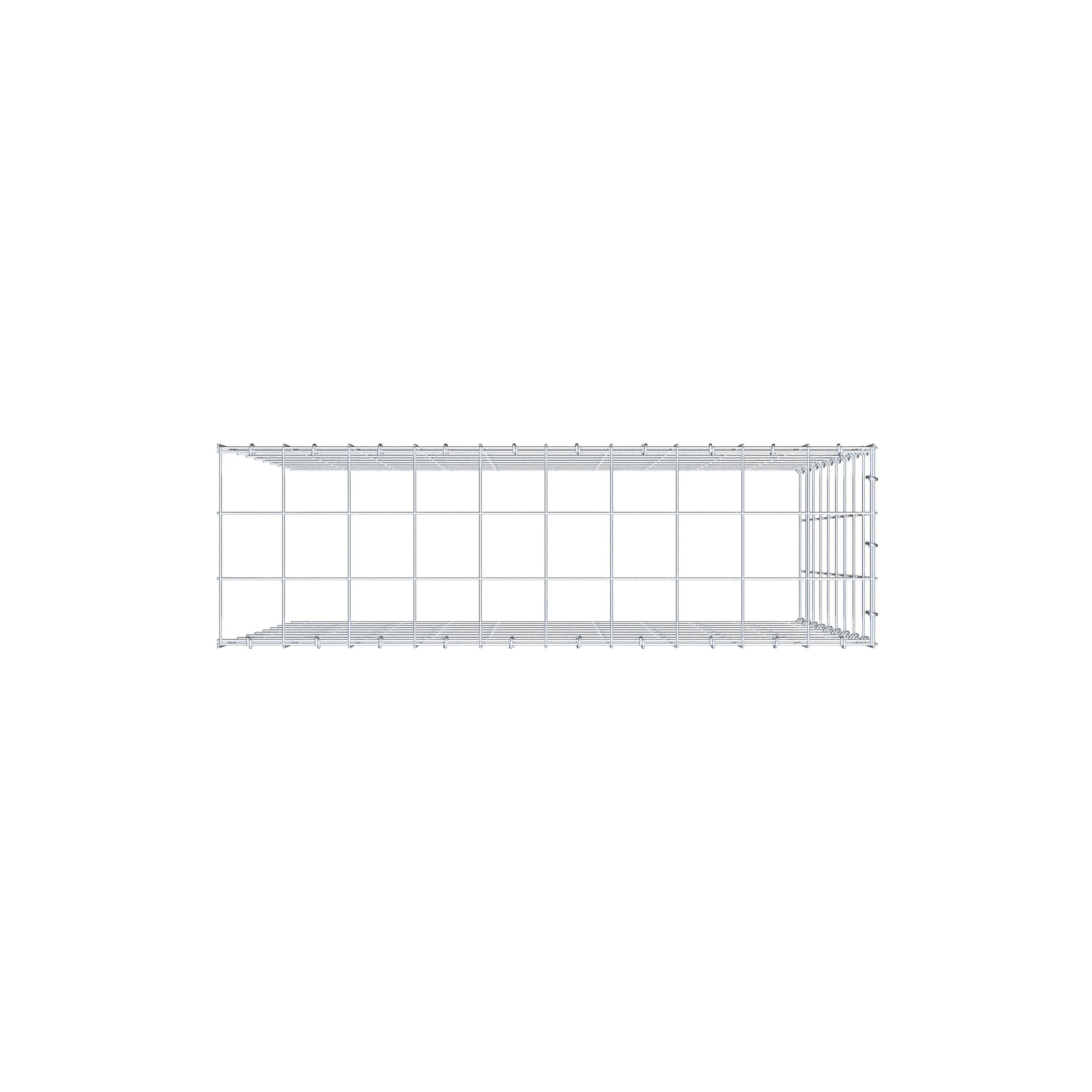 Mounted gabion type 4 100 cm x 90 cm x 30 cm (L x H x D), mesh size 10 cm x 10 cm, C-ring