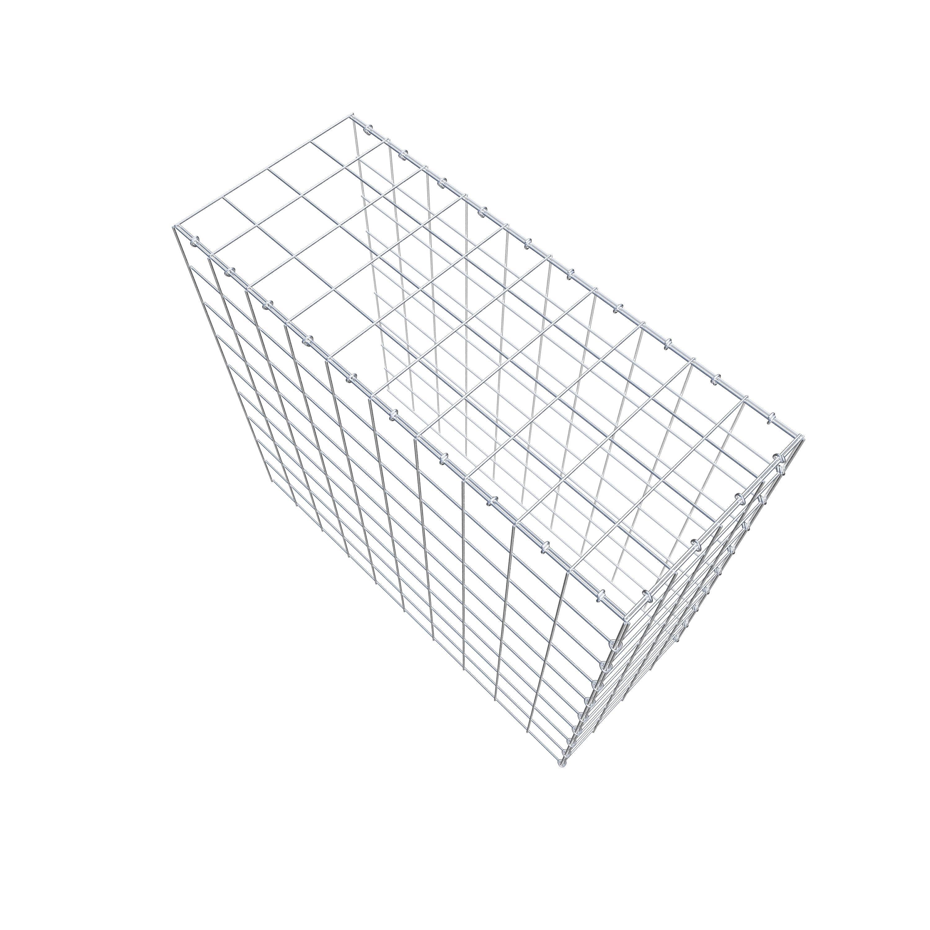 Mounted gabion type 4 100 cm x 90 cm x 40 cm (L x H x D), mesh size 10 cm x 10 cm, C-ring