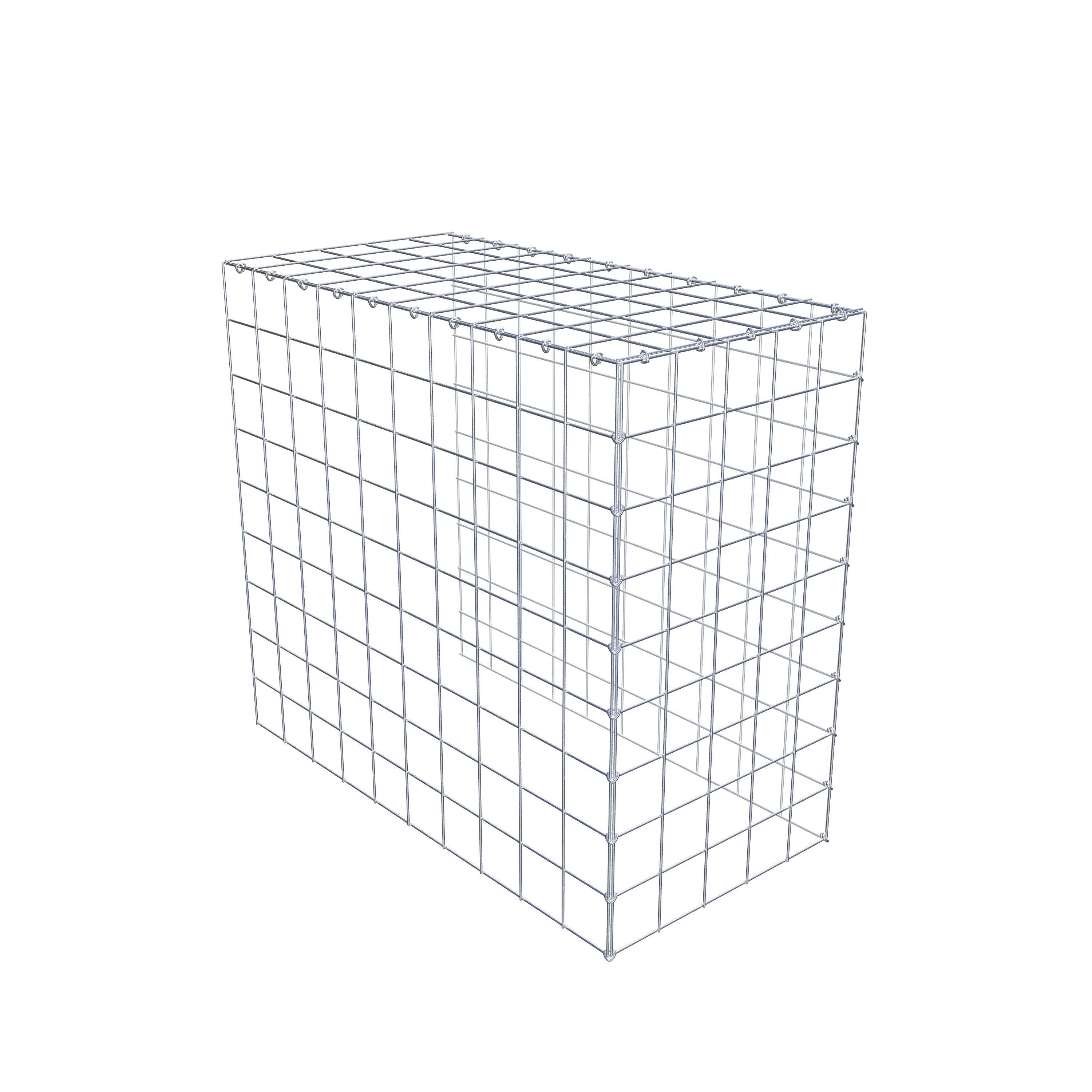 Mounted gabion type 4 100 cm x 90 cm x 50 cm (L x H x D), mesh size 10 cm x 10 cm, C-ring