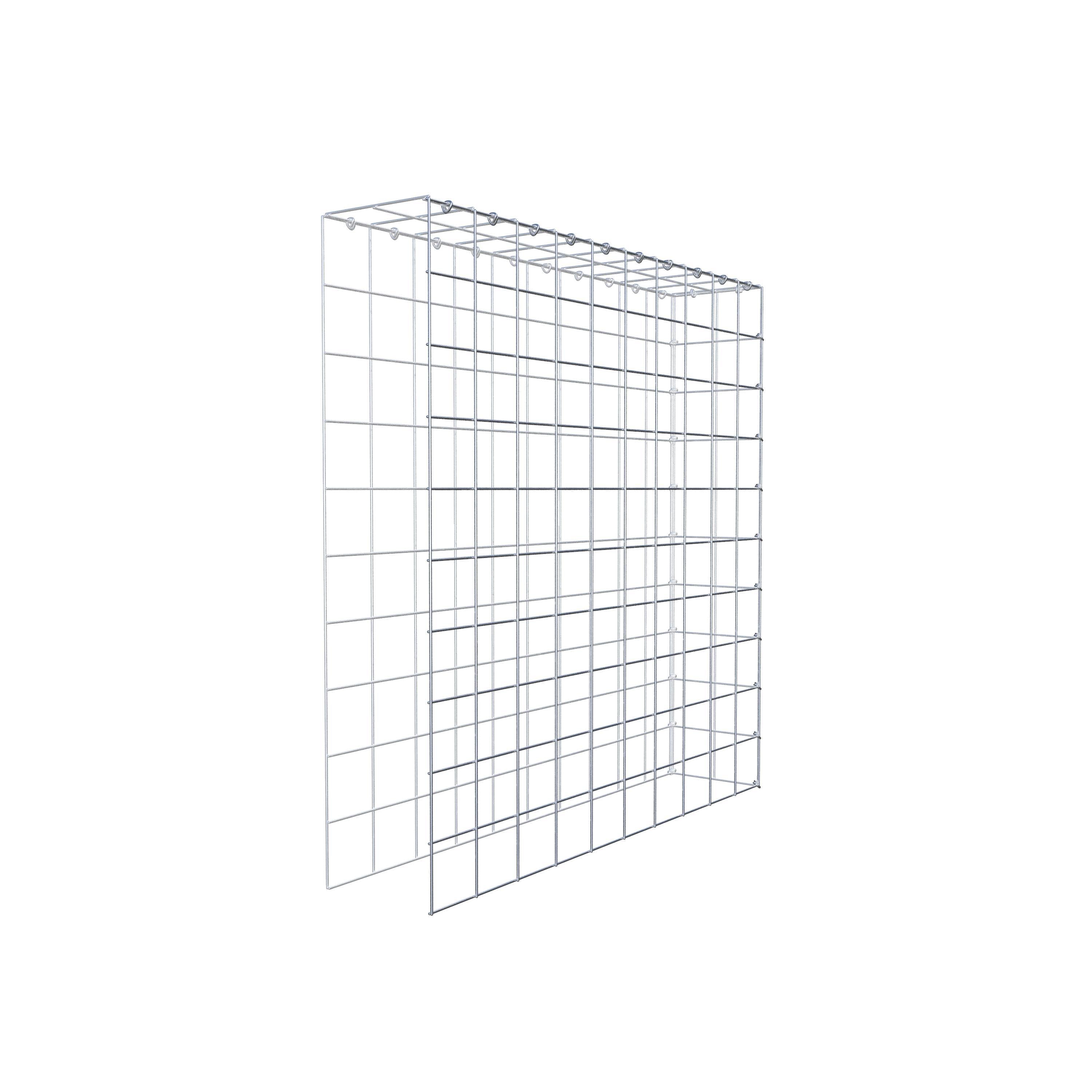 Mounted gabion type 4 100 cm x 100 cm x 20 cm (L x H x D), mesh size 10 cm x 10 cm, C-ring