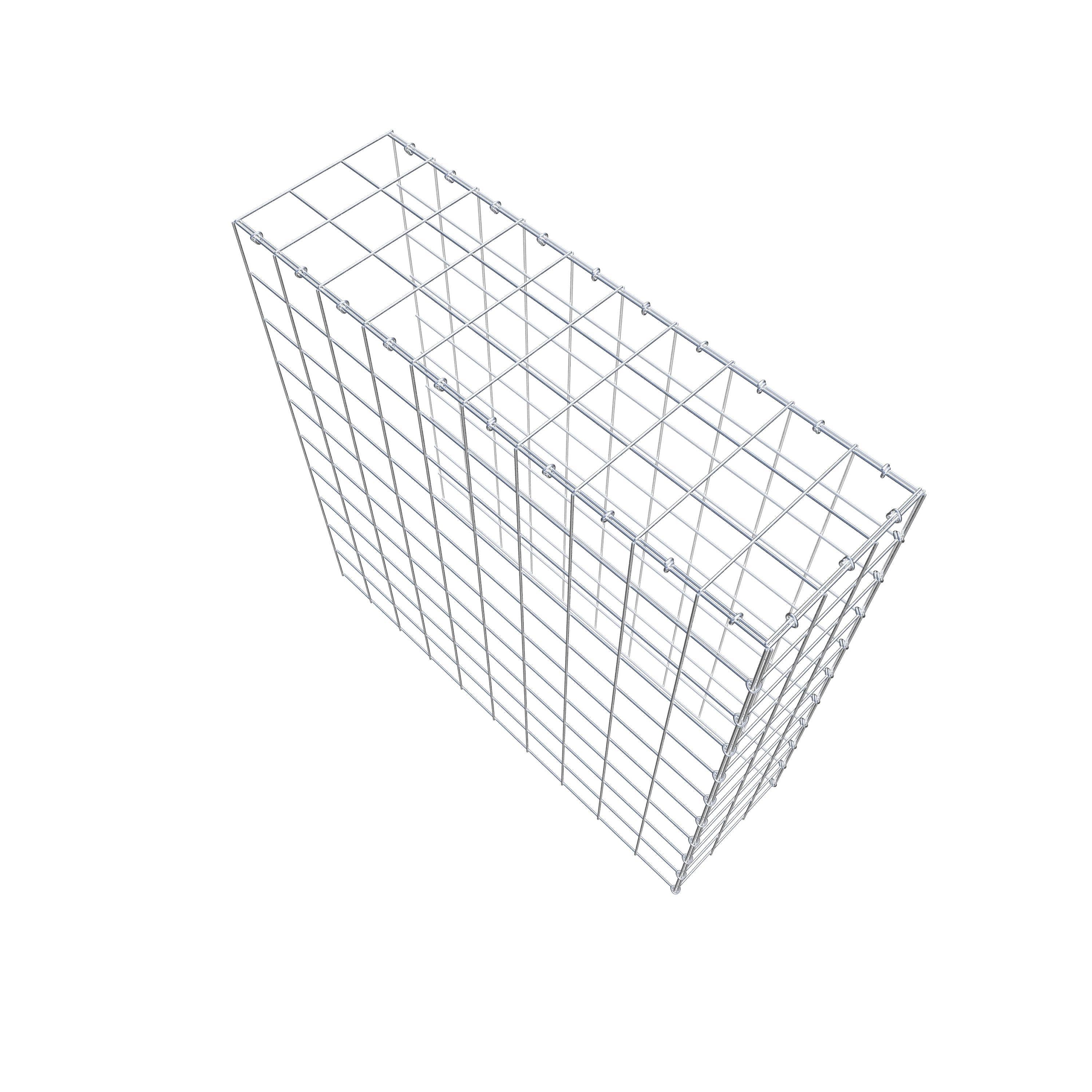 Mounted gabion type 4 100 cm x 100 cm x 30 cm (L x H x D), mesh size 10 cm x 10 cm, C-ring