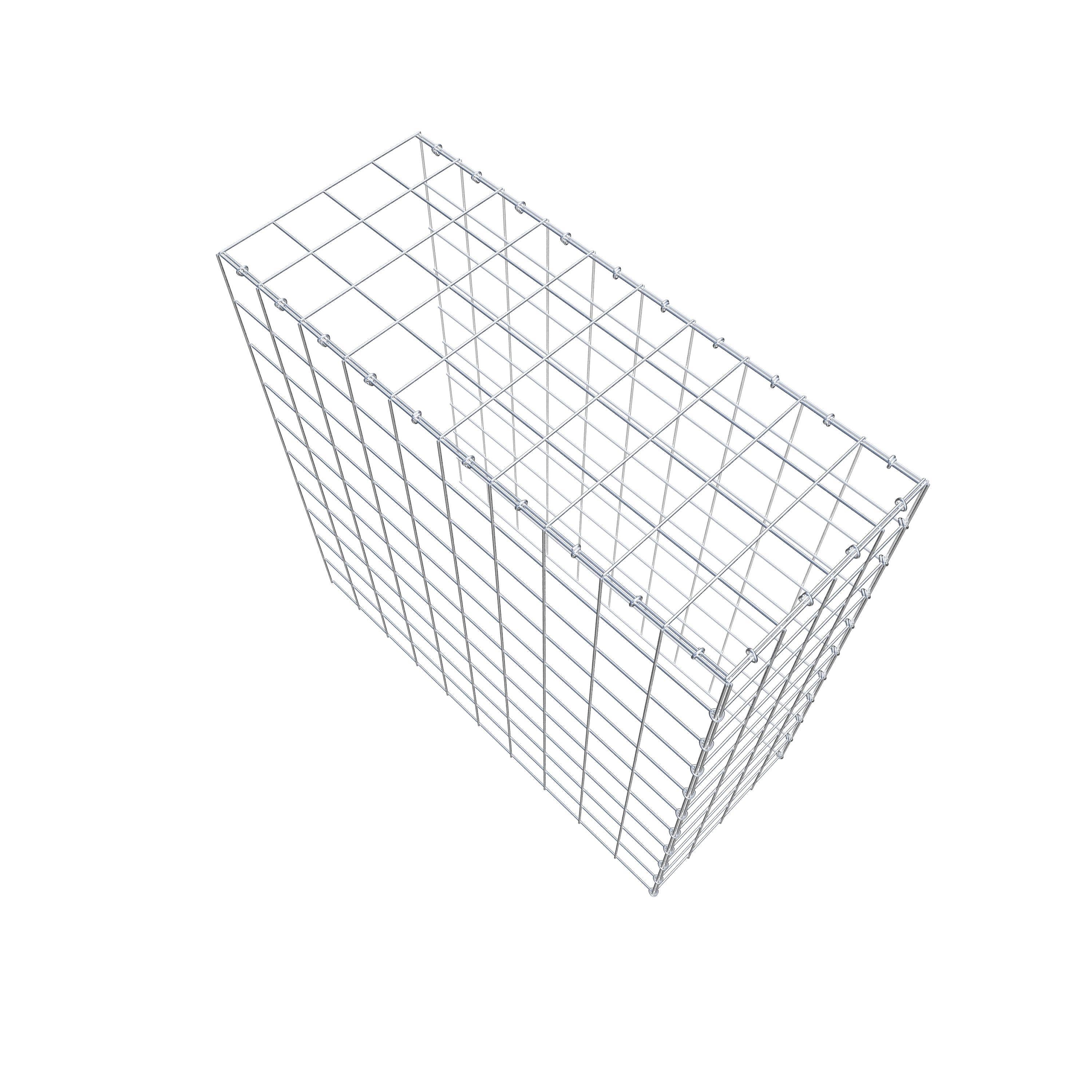 Mounted gabion type 4 100 cm x 100 cm x 40 cm (L x H x D), mesh size 10 cm x 10 cm, C-ring