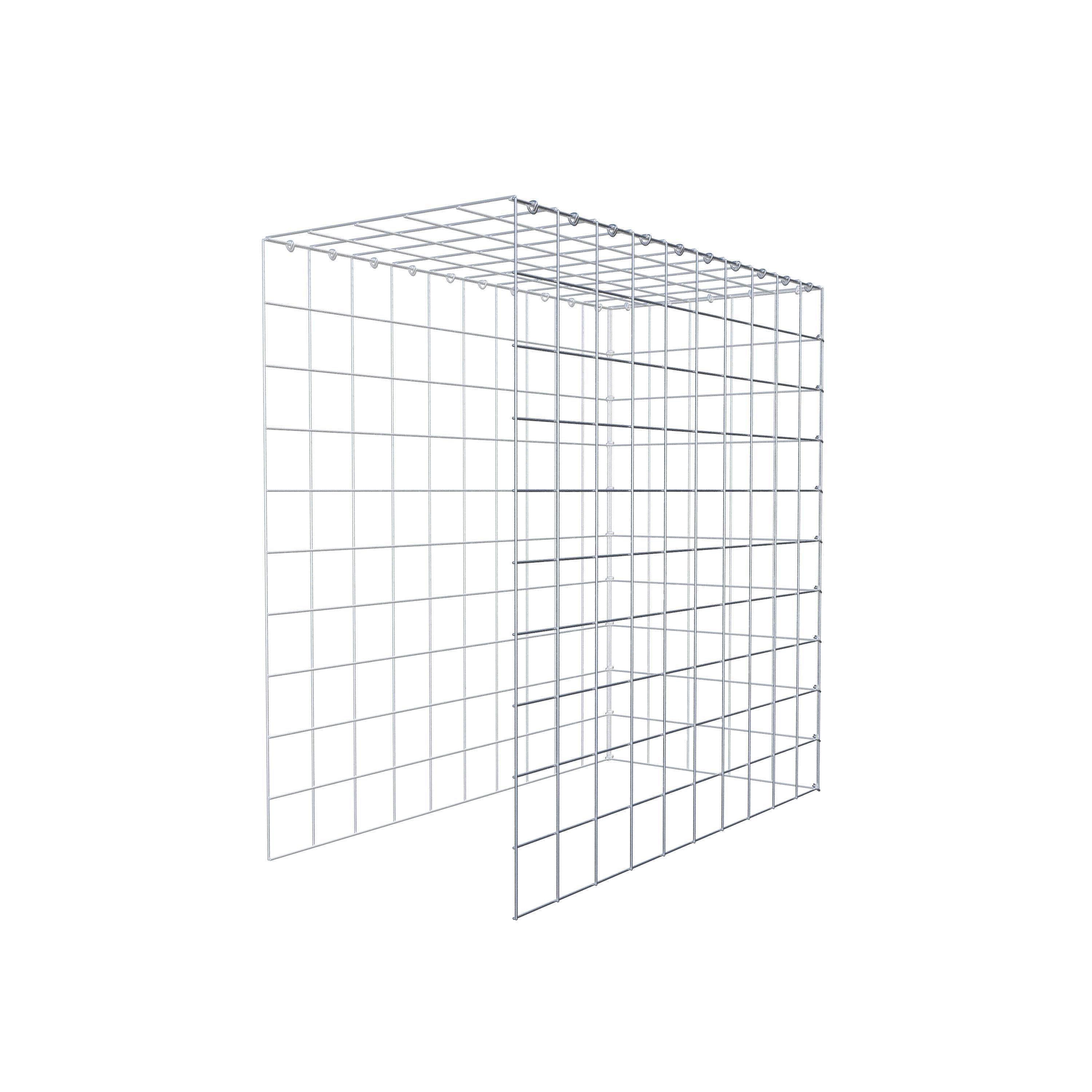 Mounted gabion type 4 100 cm x 100 cm x 50 cm (L x H x D), mesh size 10 cm x 10 cm, C-ring