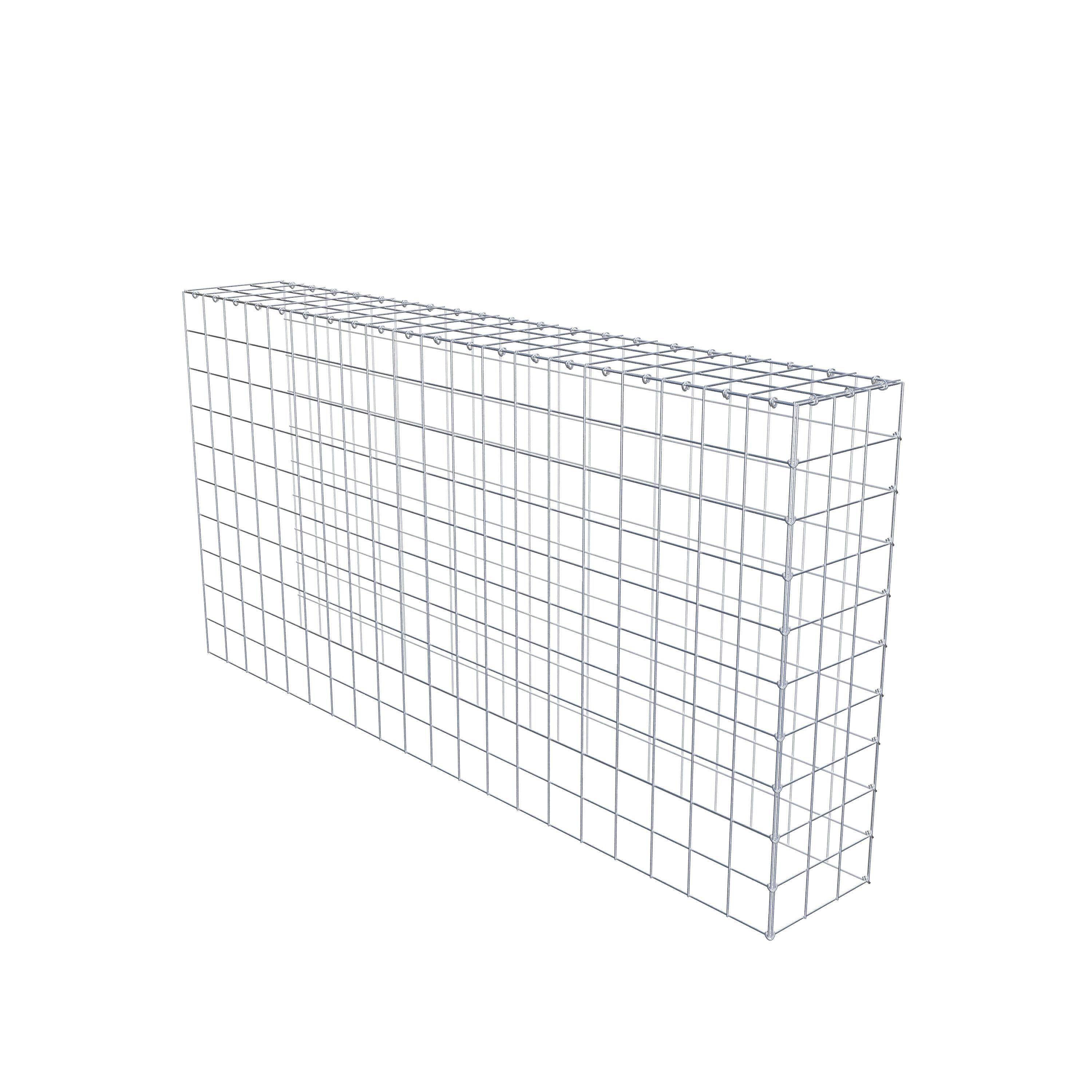 Monteret gabion type 4 200 cm x 100 cm x 30 cm (L x H x D), maskestørrelse 10 cm x 10 cm, C-ring