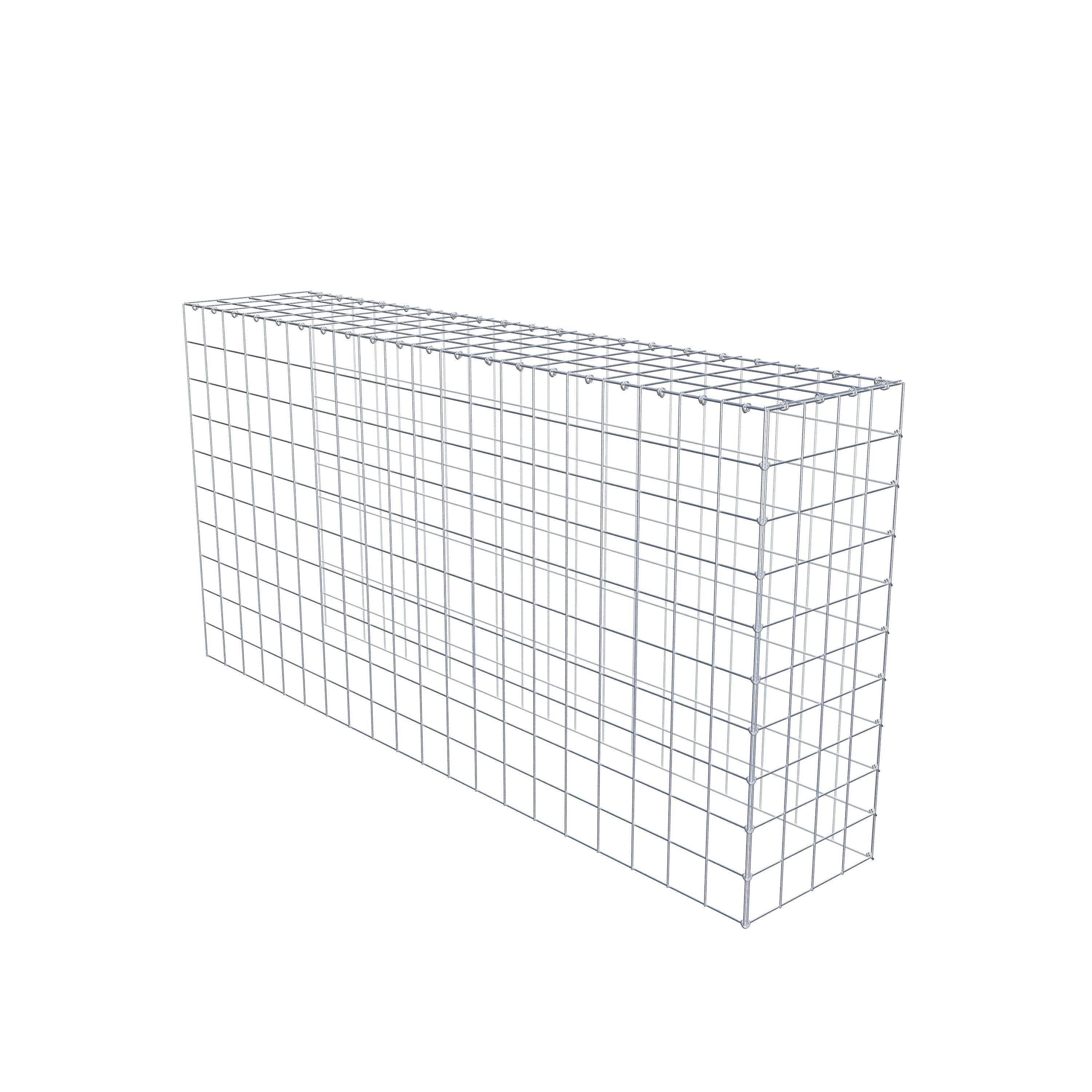 Monteret gabion type 4 200 cm x 100 cm x 40 cm (L x H x D), maskestørrelse 10 cm x 10 cm, C-ring