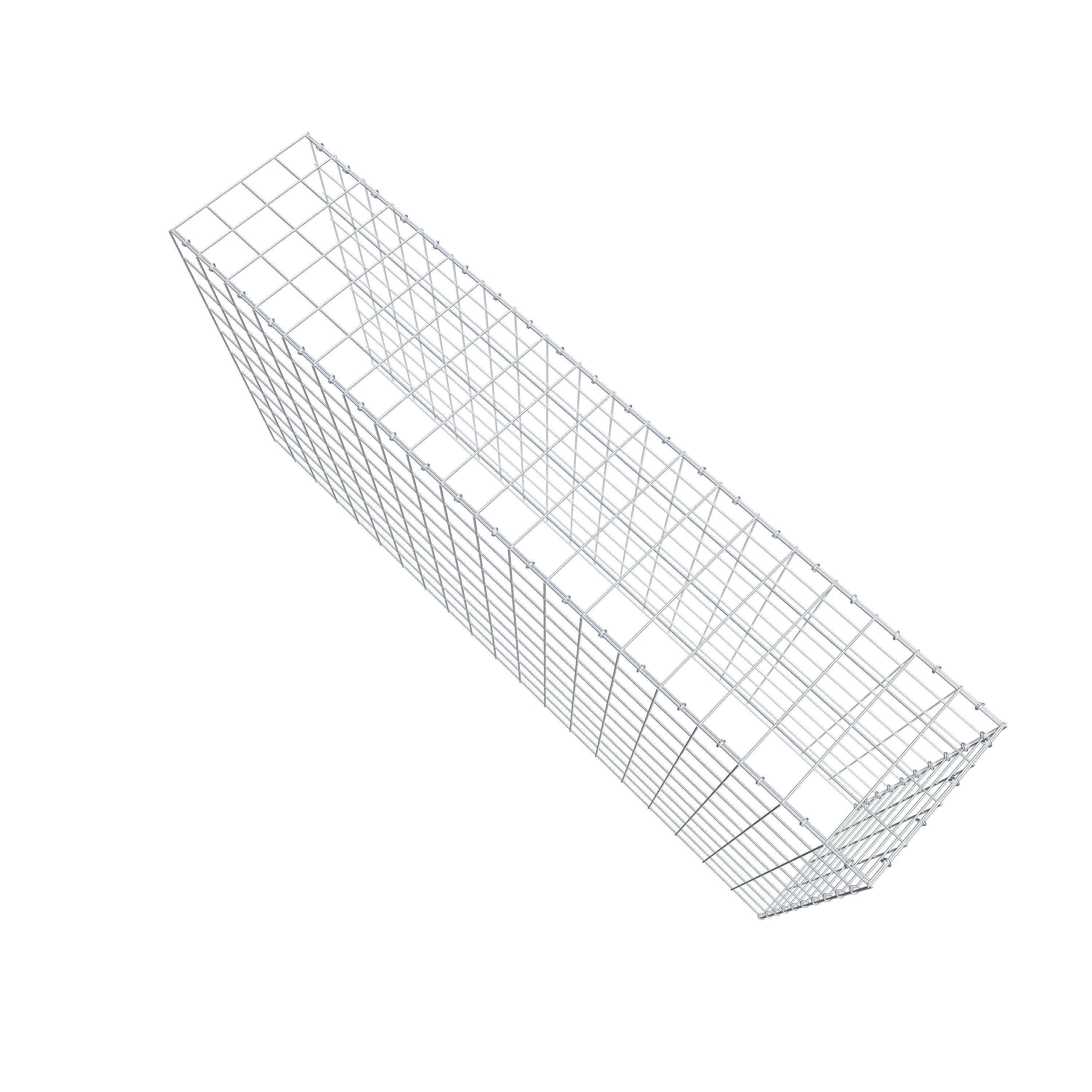 Monteret gabion type 4 200 cm x 100 cm x 40 cm (L x H x D), maskestørrelse 10 cm x 10 cm, C-ring