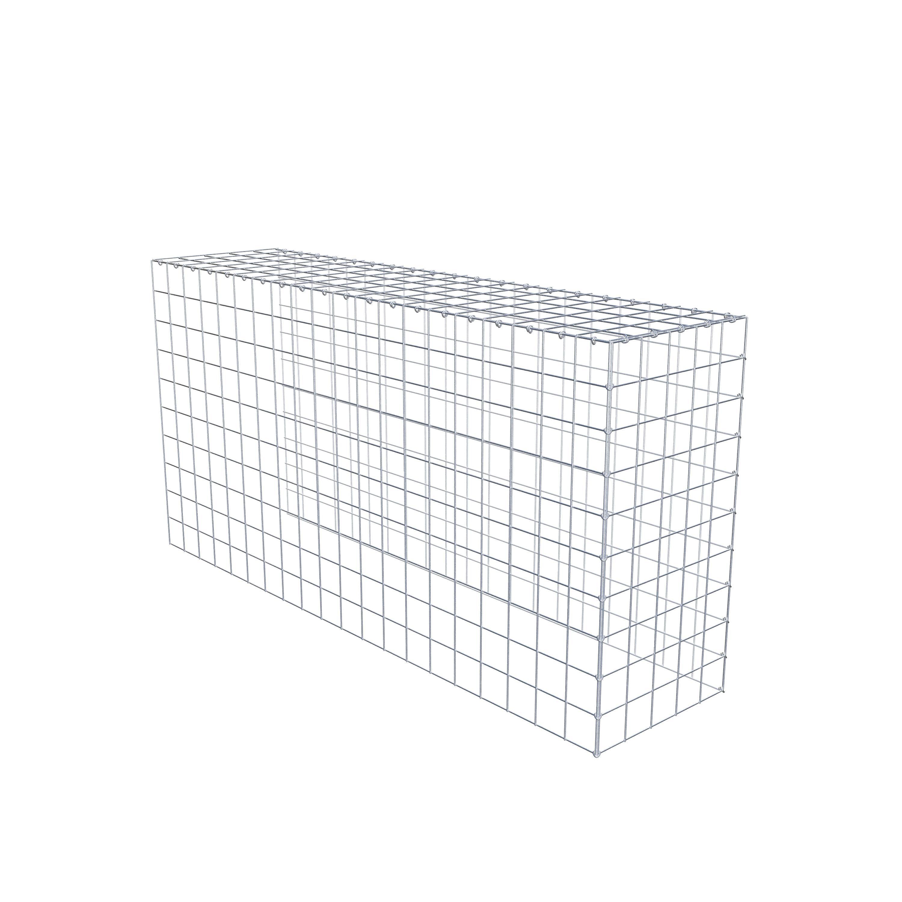 Mounted gabion type 4 200 cm x 100 cm x 50 cm (L x H x D), mesh size 10 cm x 10 cm, C-ring