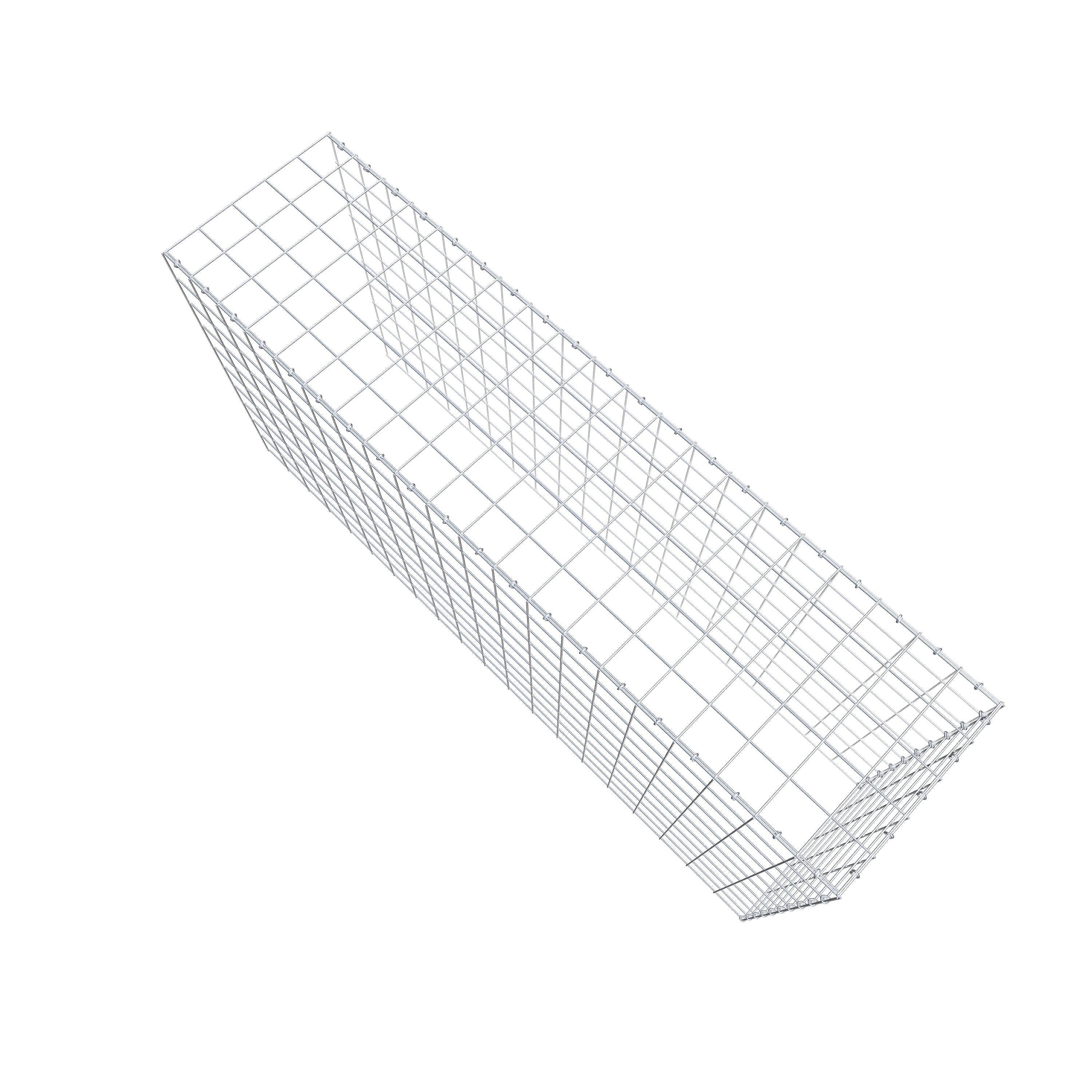 Mounted gabion type 4 200 cm x 100 cm x 50 cm (L x H x D), mesh size 10 cm x 10 cm, C-ring