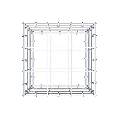 Gabione 30 cm x 30 cm x 30 cm (L x H x T), Maschenweite 10 cm x 10 cm, C-Ring