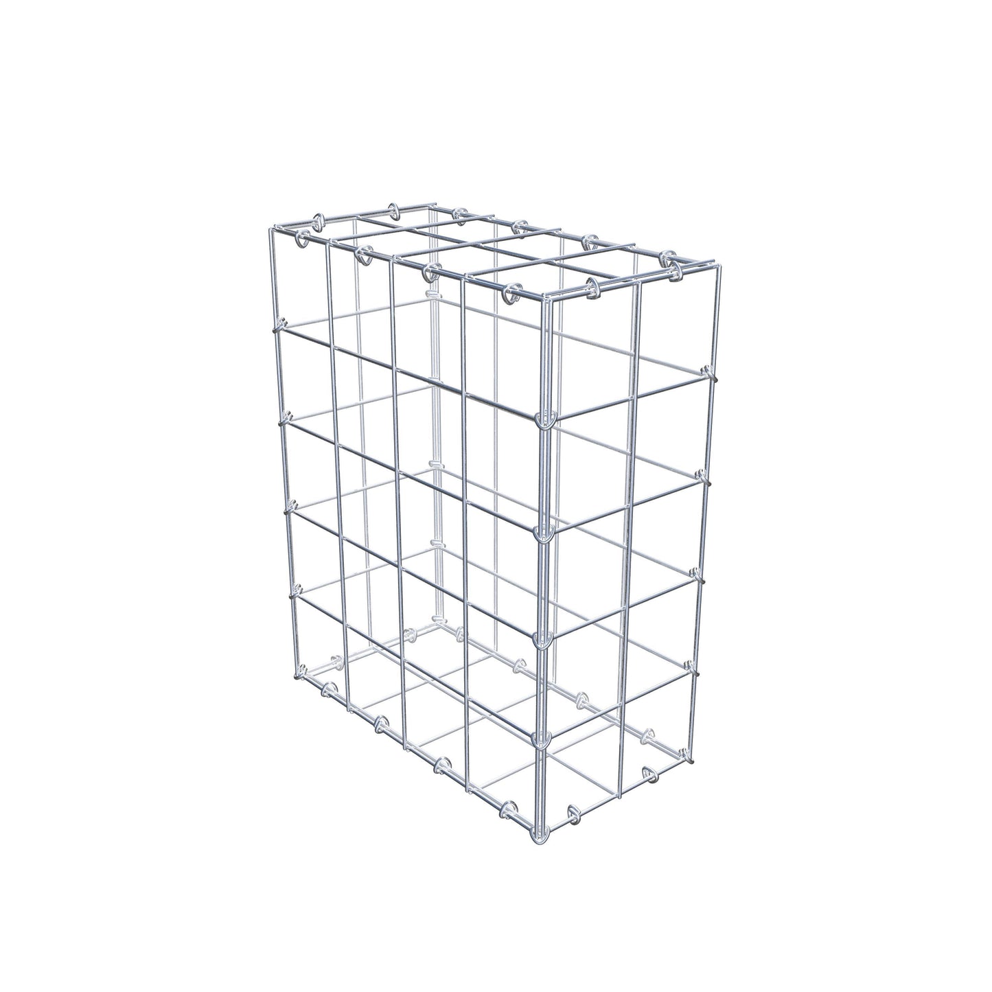 Gabion 50 cm x 40 cm x 20 cm (L x H x P), mailles 10 cm x 10 cm, anneau en C